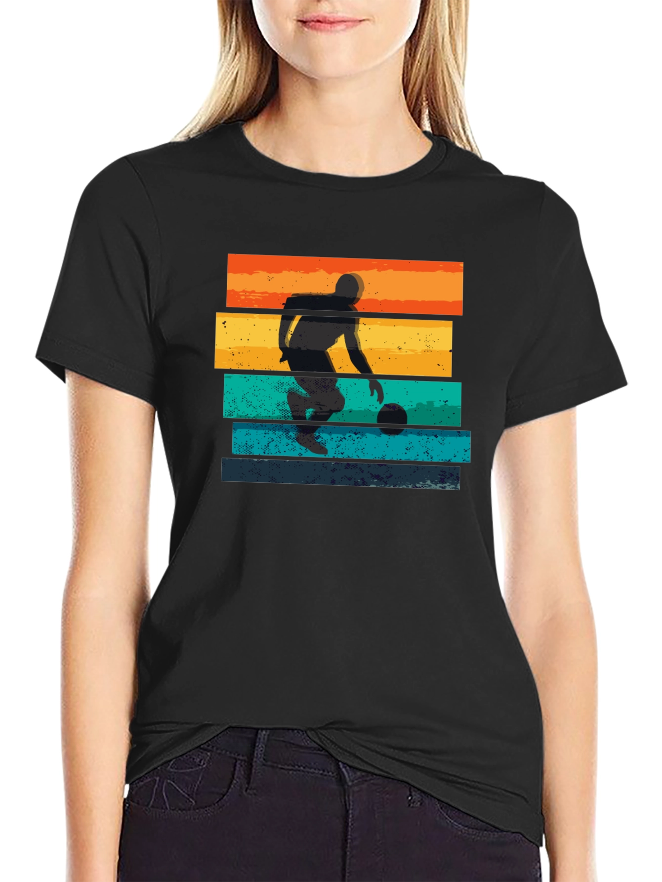 Retro Basketball Player Graphic T-Shirt