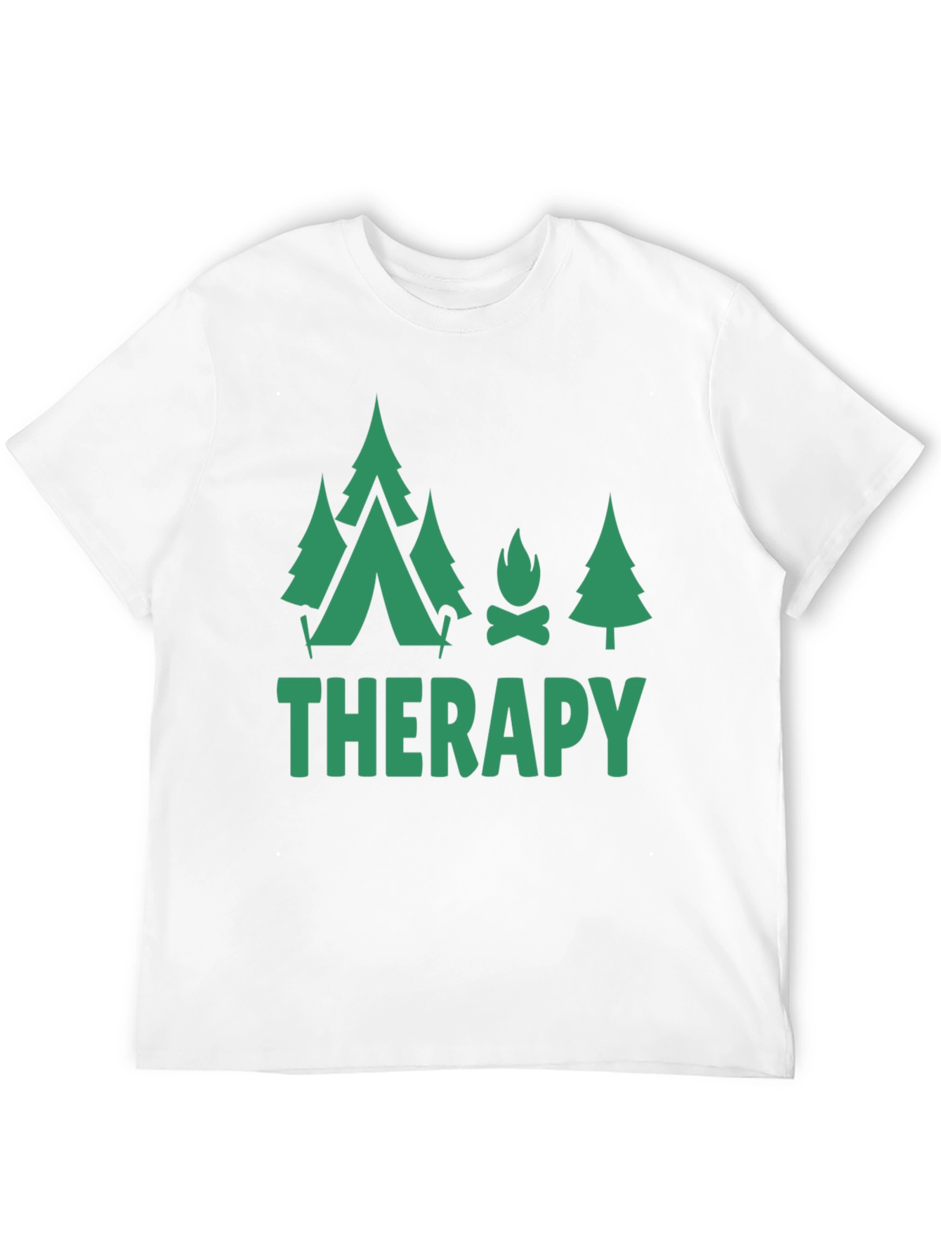 Camping Therapy Black T-Shirt