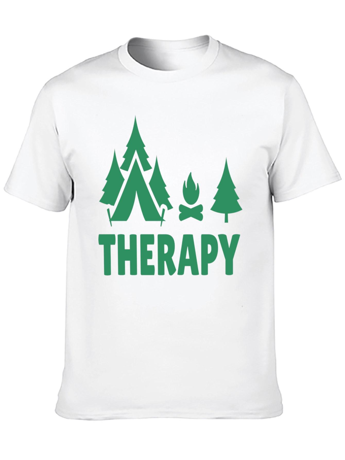 Camping Therapy Black T-Shirt