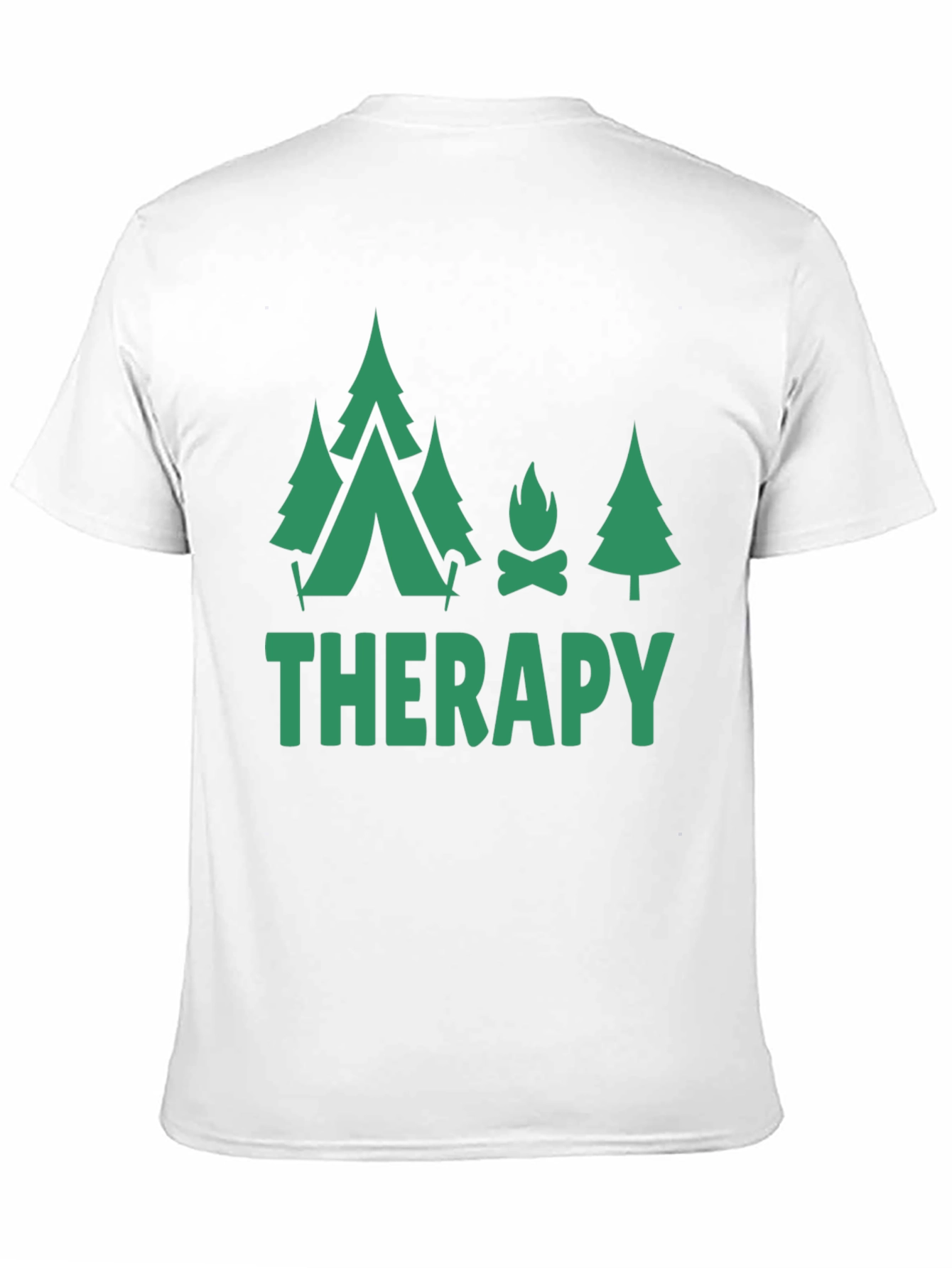 Camping Therapy Black T-Shirt