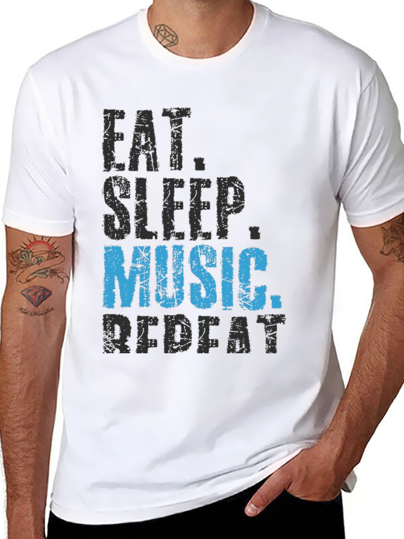 Eat Sleep Music Repeat - Graphic Tee