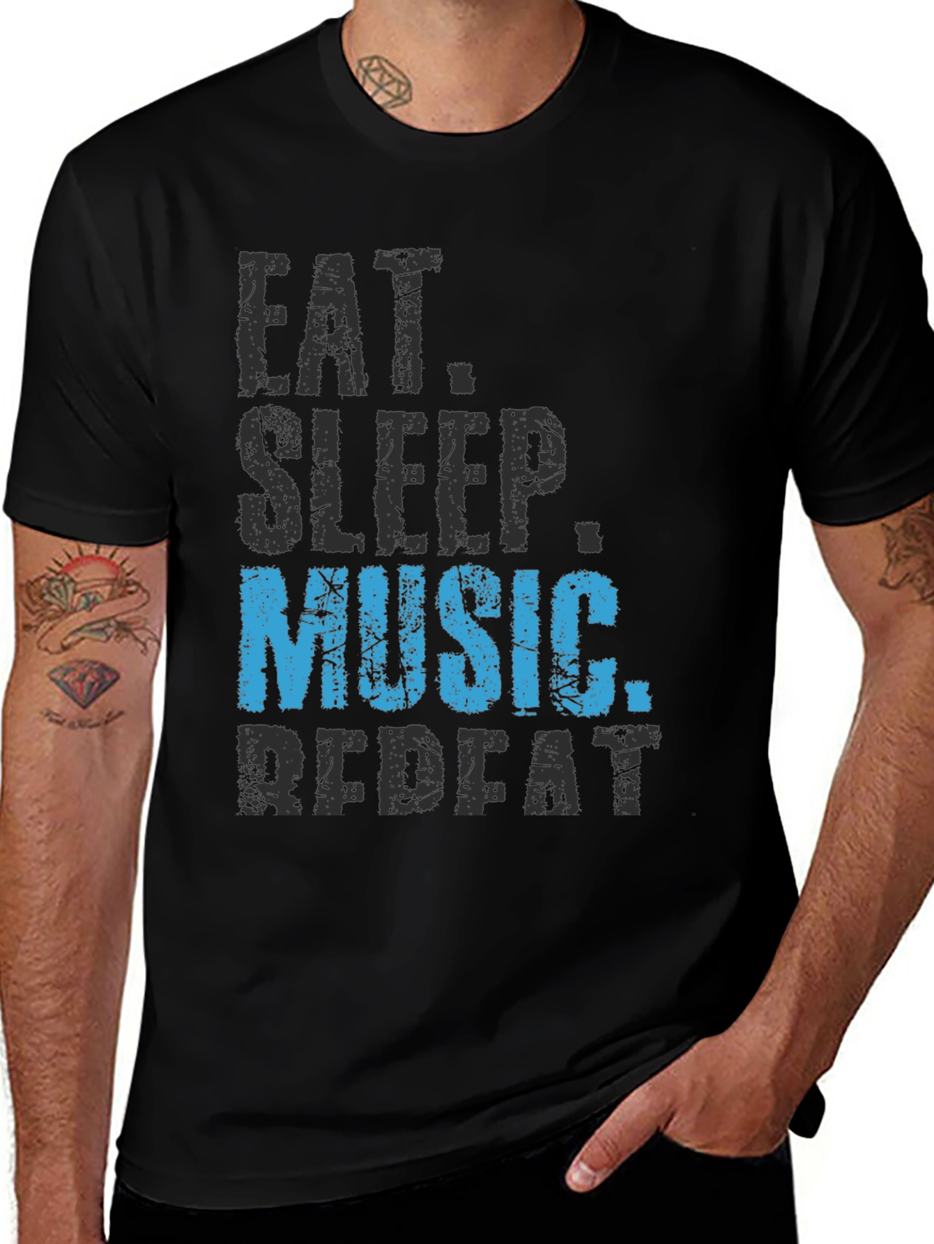 Eat Sleep Music Repeat - Graphic Tee