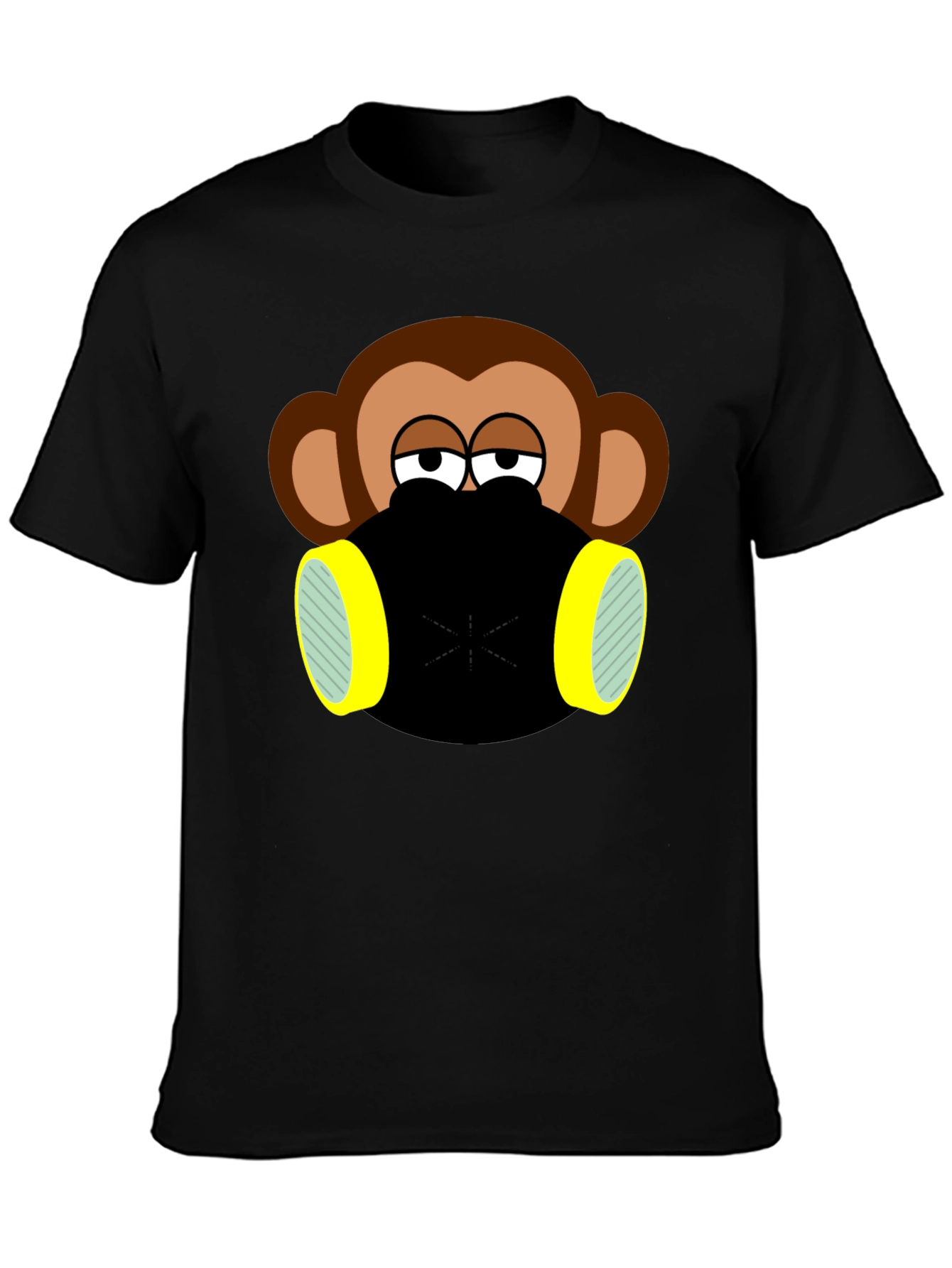 Monkey Gas Mask Graphic T-Shirt