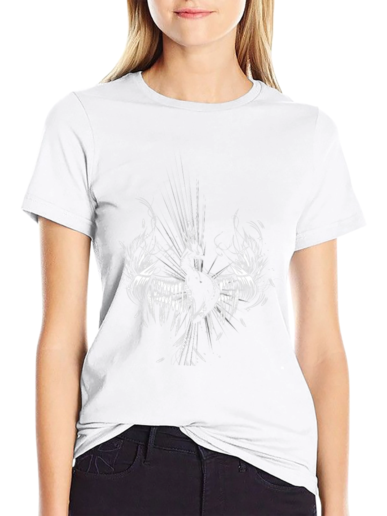 Mens Black T-Shirt with Graphic Design