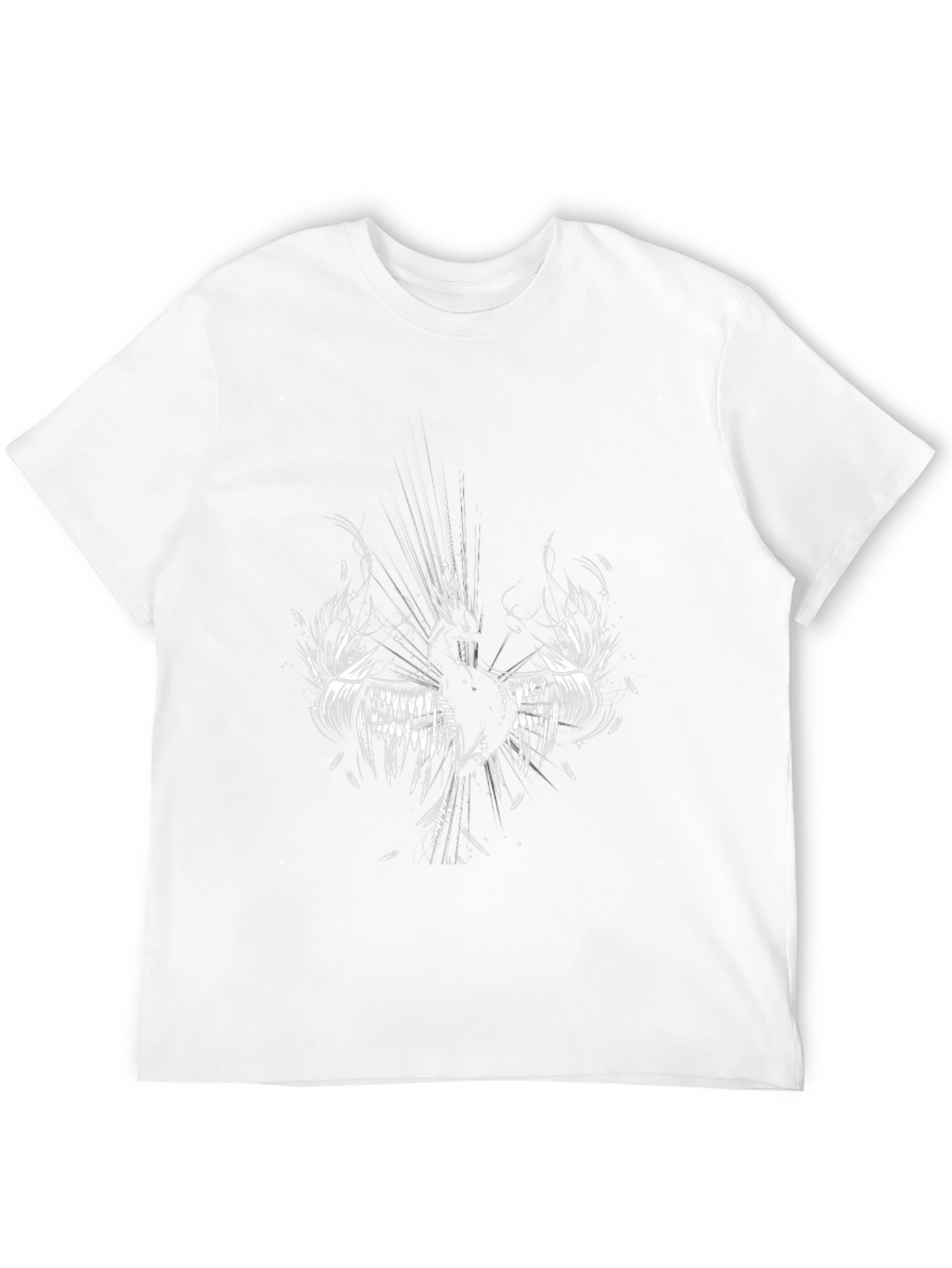 Mens Black T-Shirt with Graphic Design