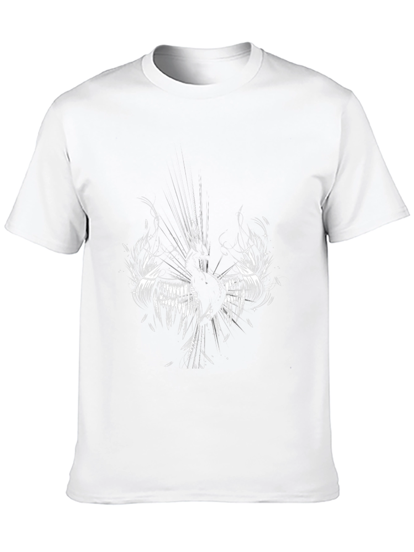 Mens Black T-Shirt with Graphic Design