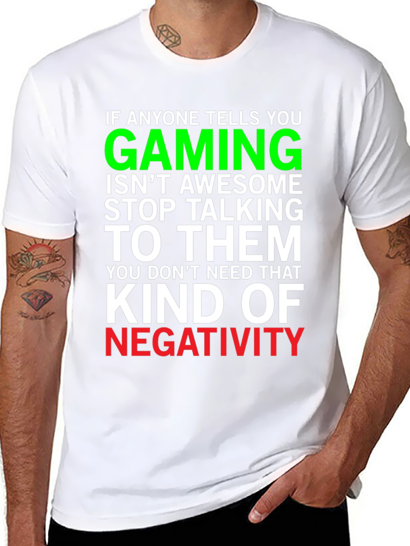 Gaming Awesome T-Shirt - Stop the Negativity