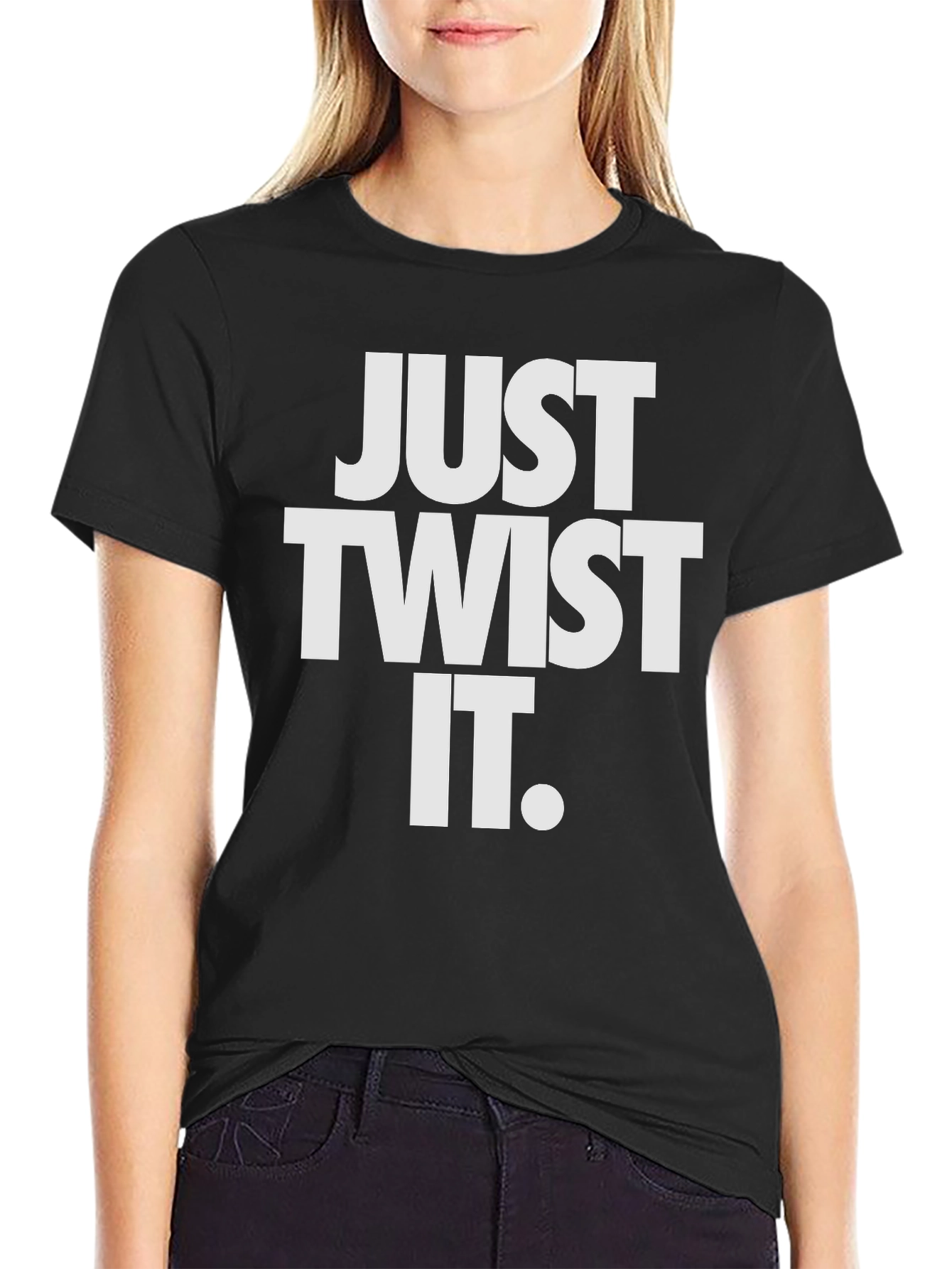 Just Twist It Black T-Shirt