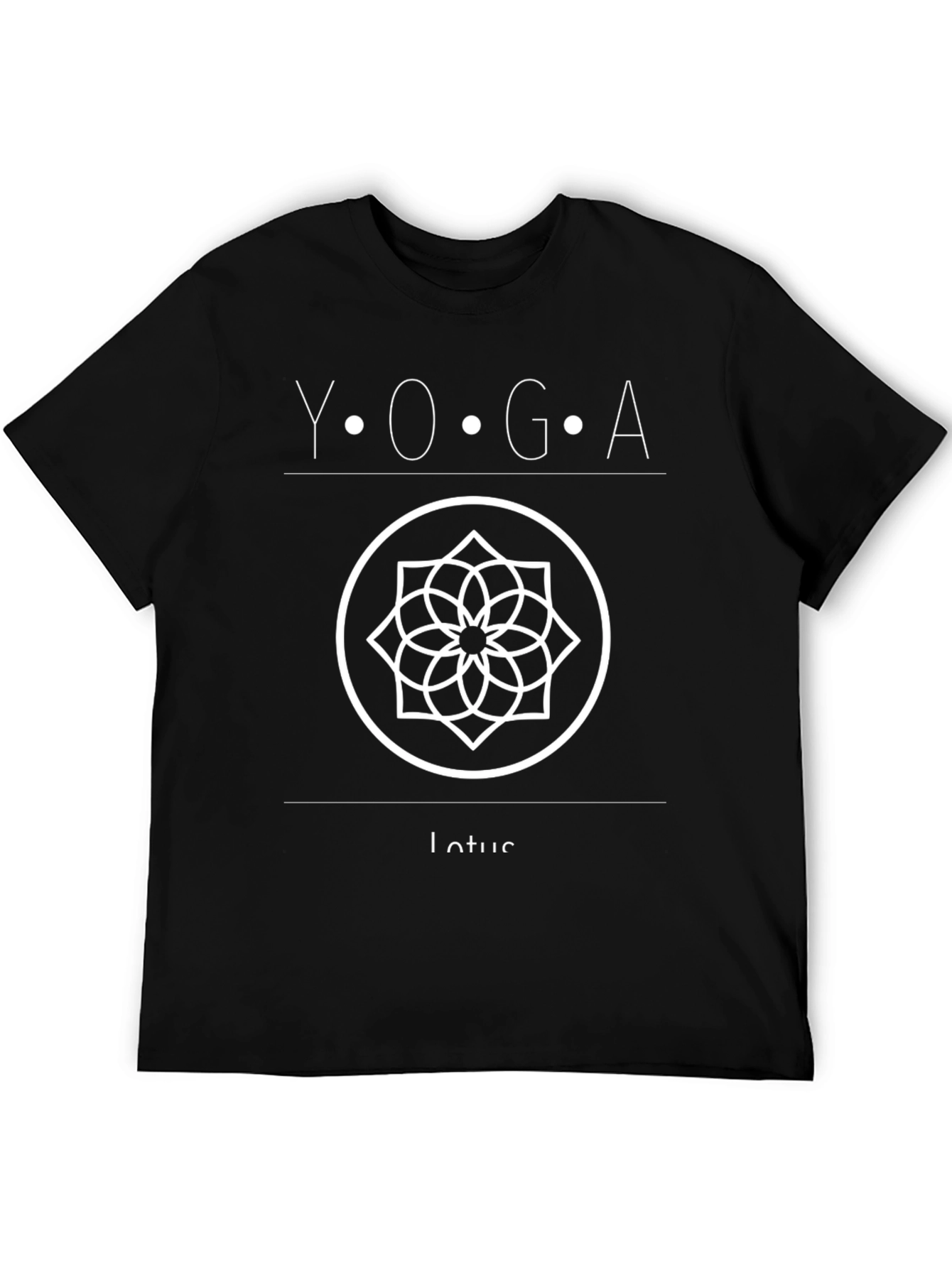Yoga Lotus Black T-Shirt