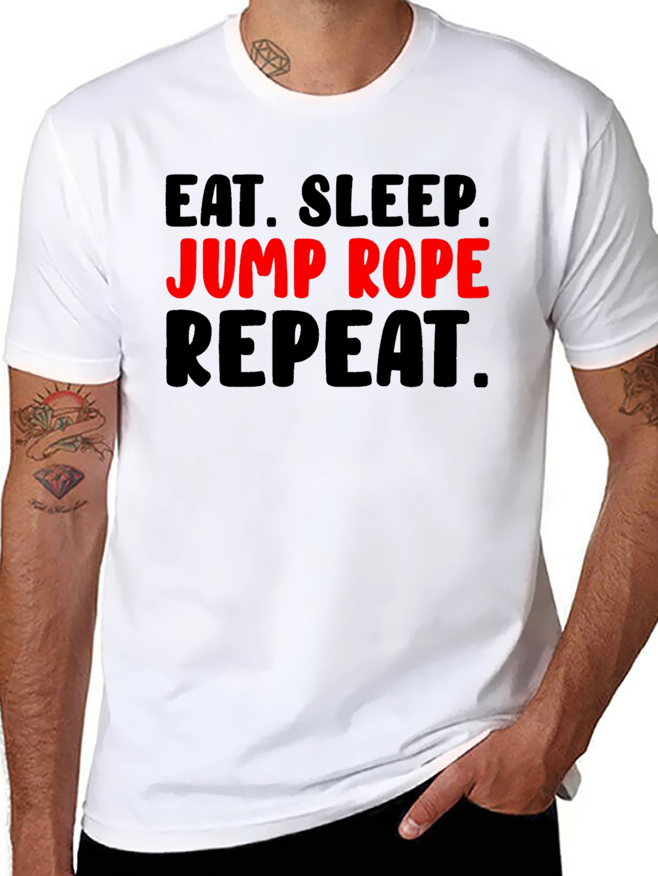 Eat Sleep Jump Rope Repeat Graphic T-Shirt
