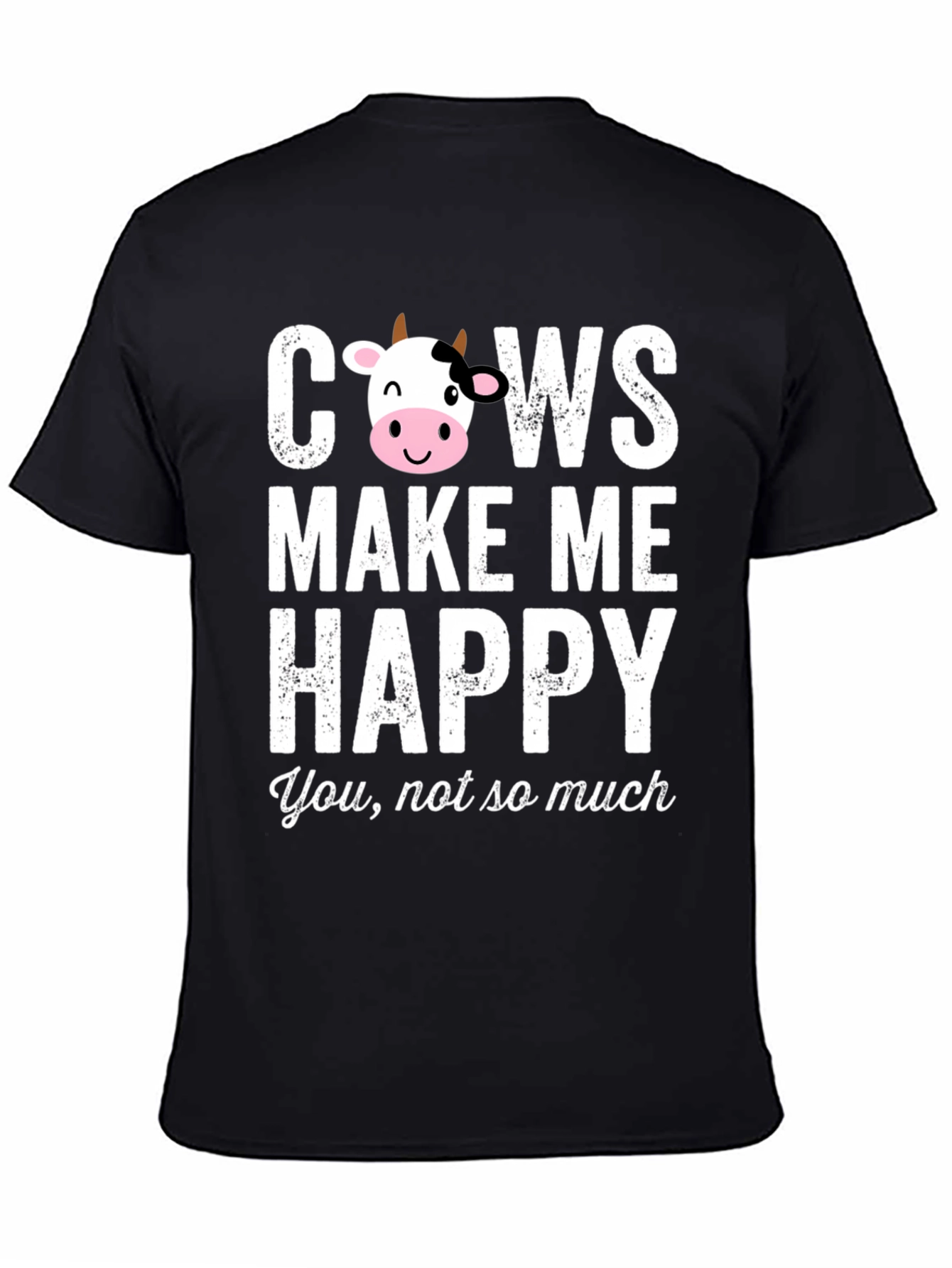 Cows Make Me Happy Graphic T-Shirt