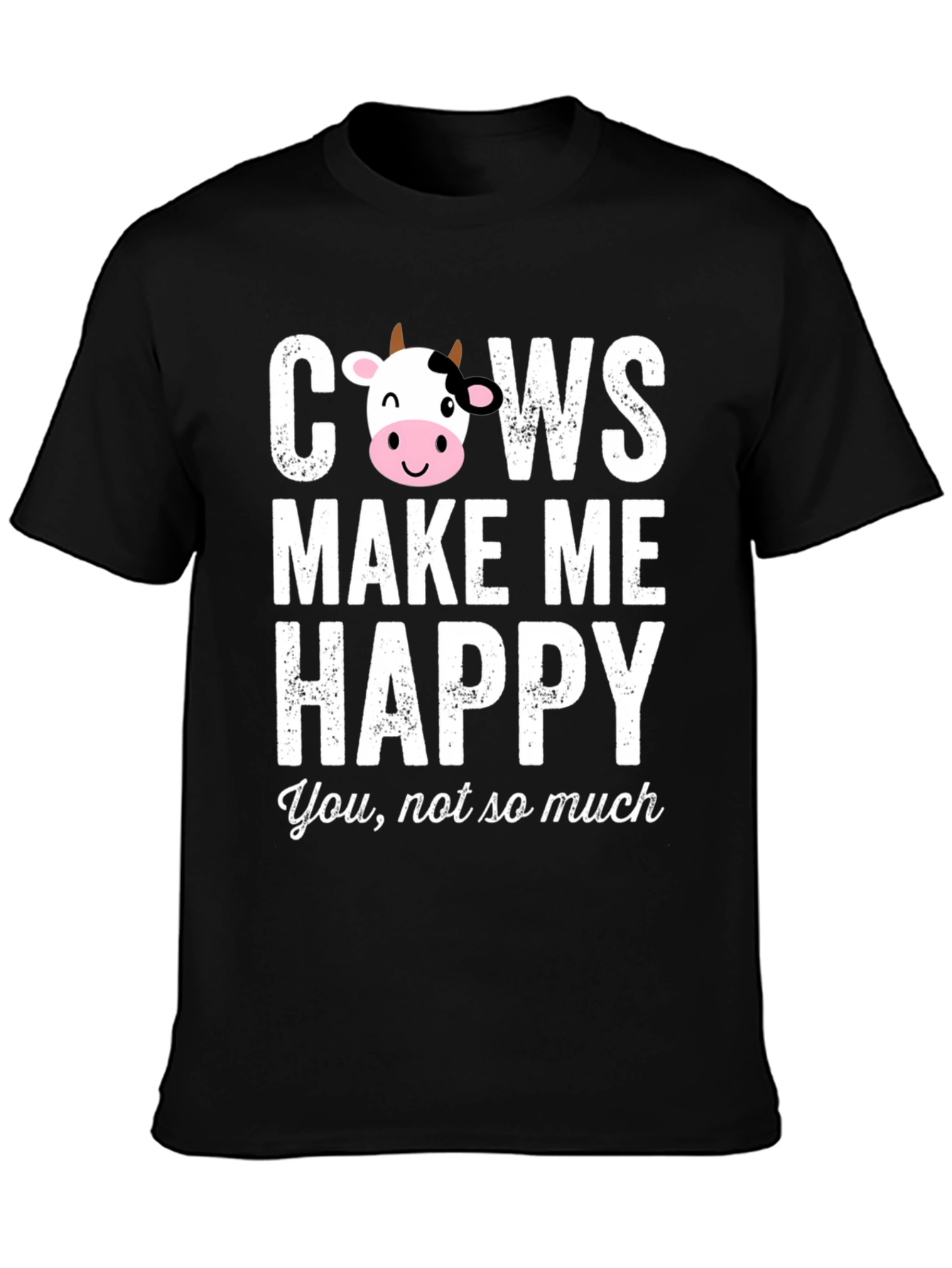 Cows Make Me Happy Graphic T-Shirt