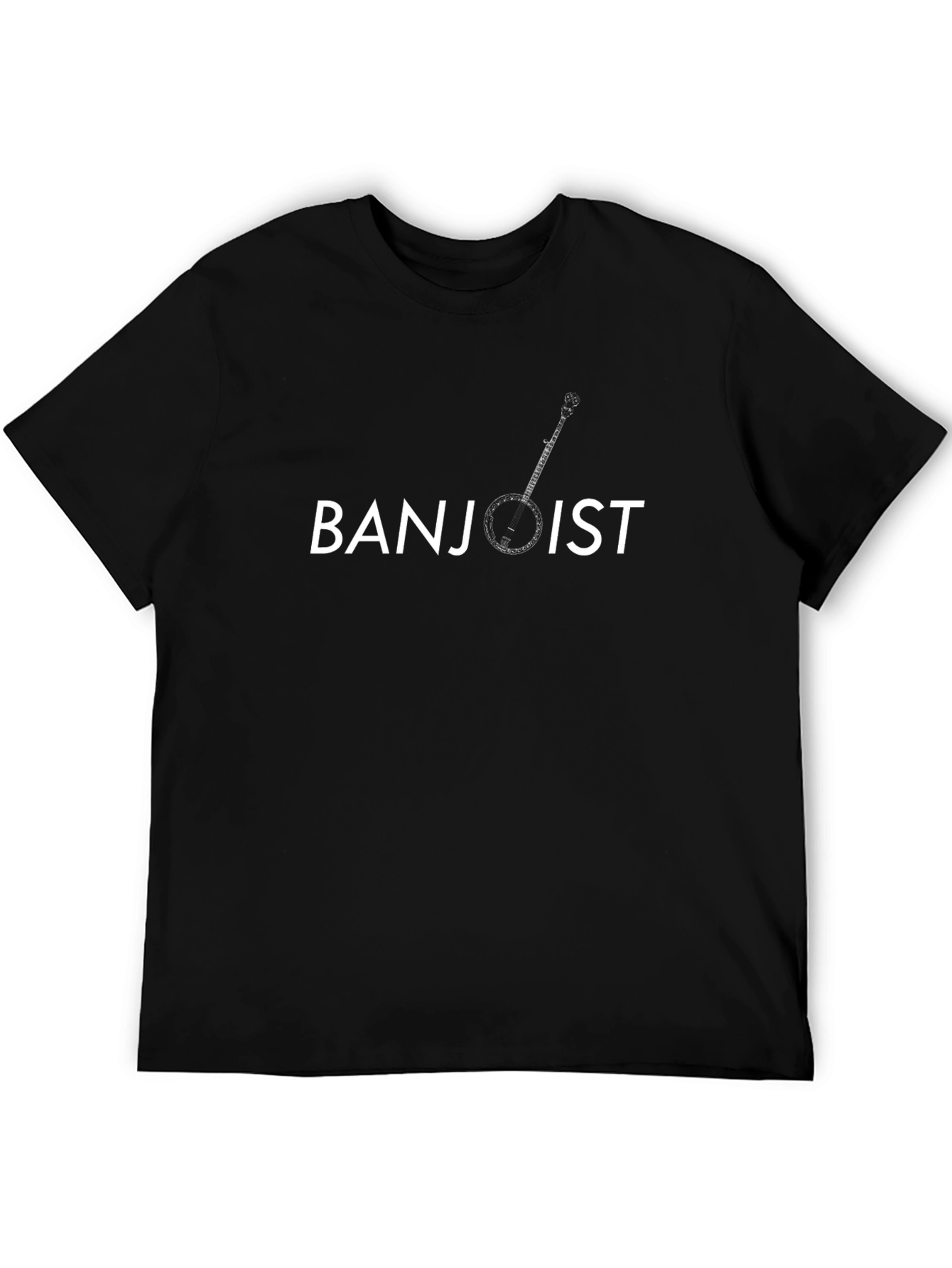 Banjoist Graphic Tee - Black Crew Neck T-Shirt