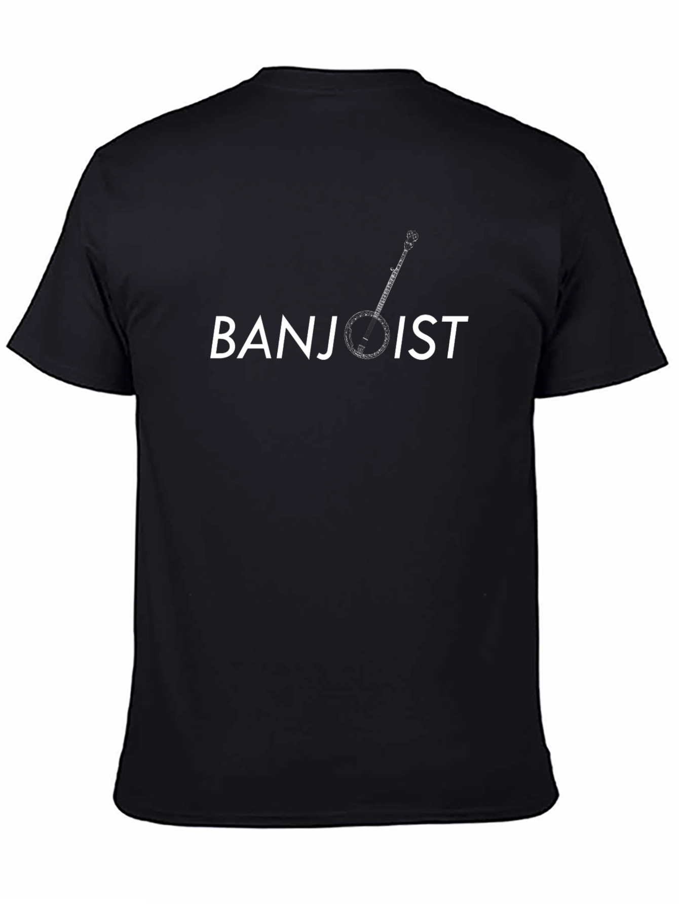Banjoist Graphic Tee - Black Crew Neck T-Shirt