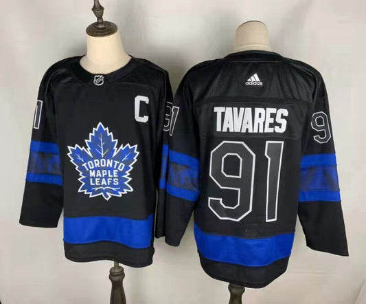 Men's Toronto Maple Leafs John Tavares #91 Black Player Game Jerseys