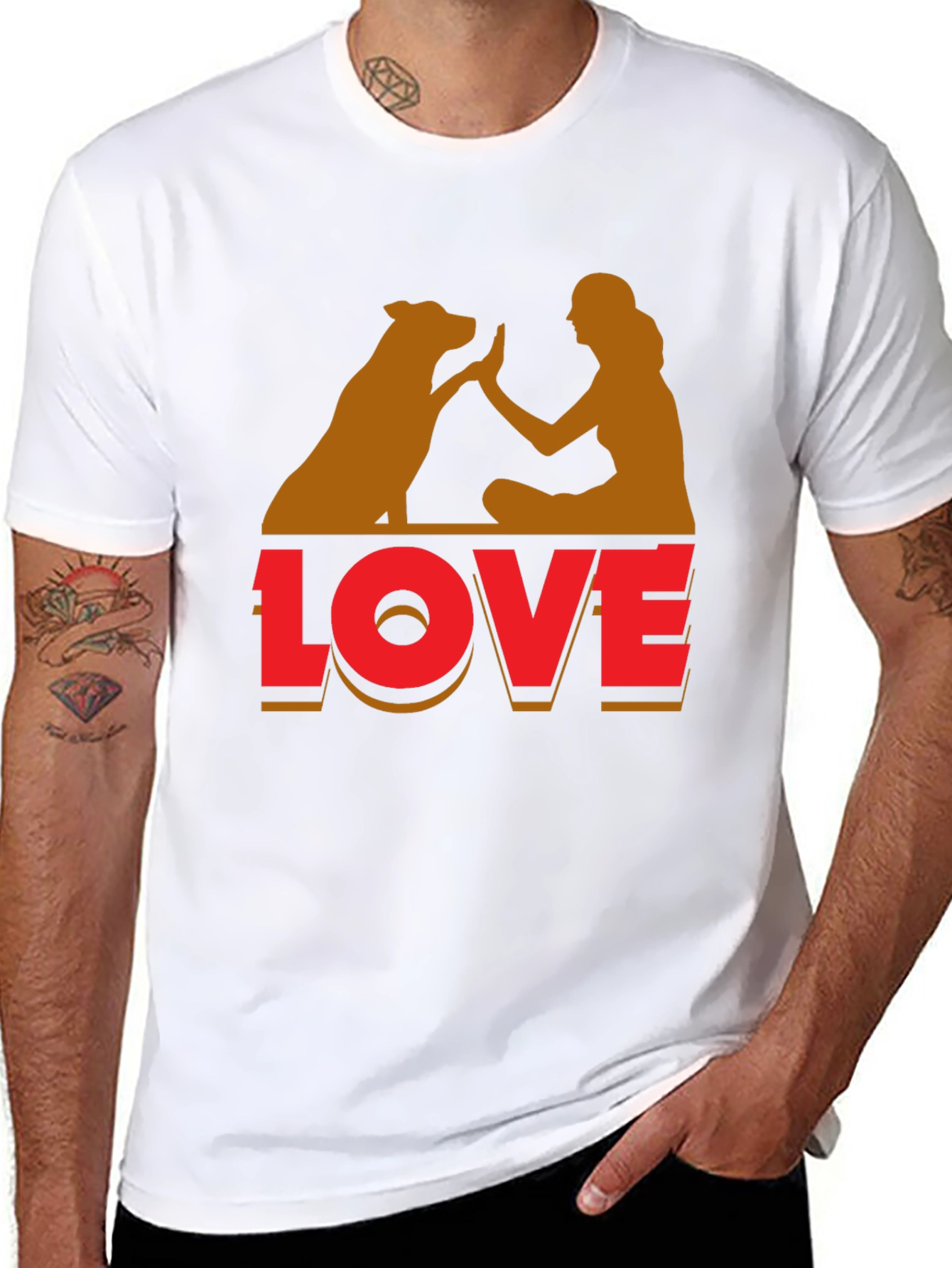 Dog Love T-Shirt - Unisex Casual Tee