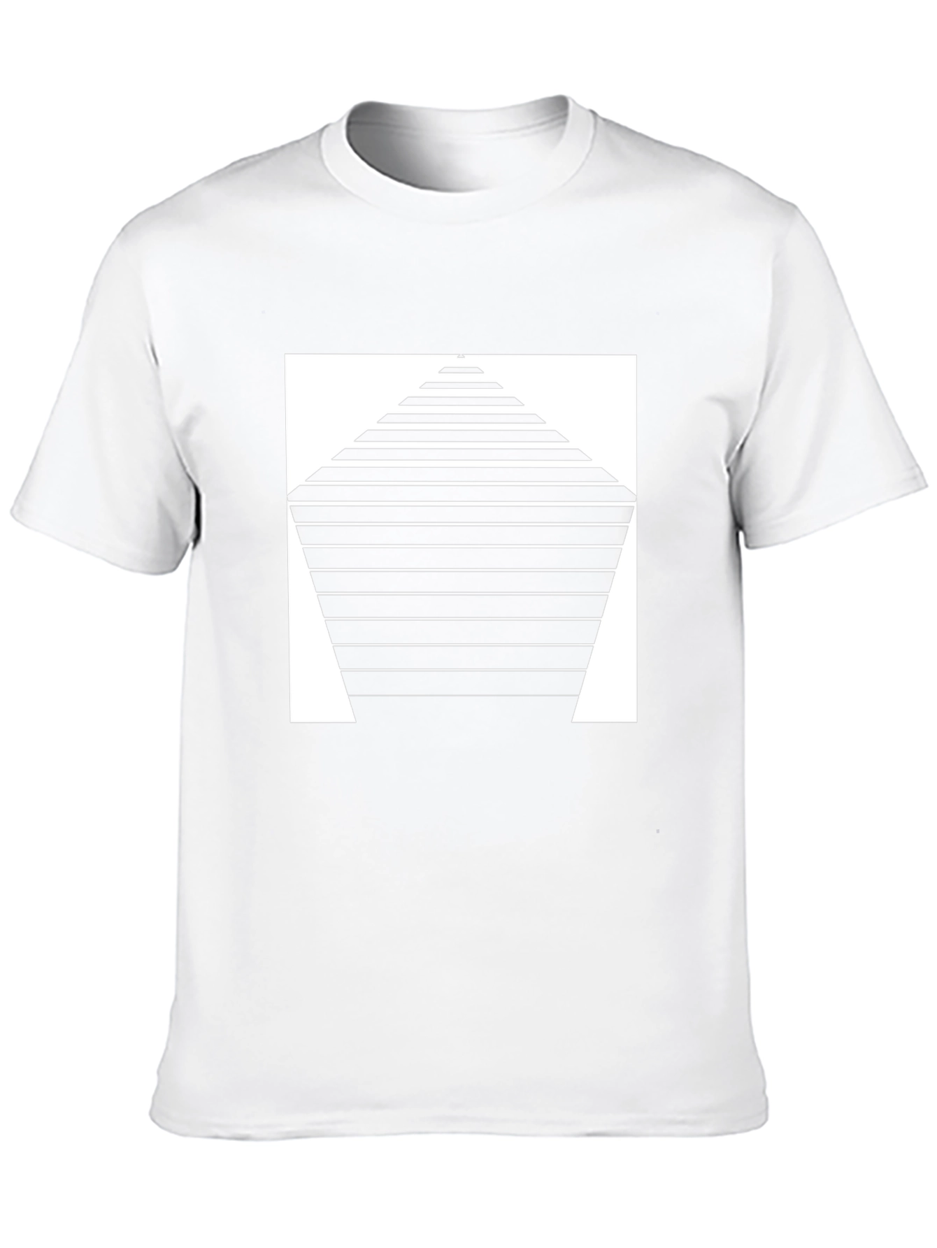 Modern Geometric Striped Black T-Shirt
