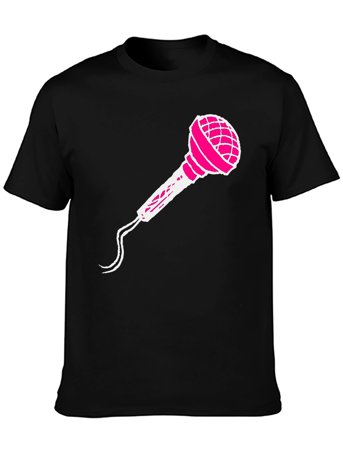 Microphone Graphic Tee - Black