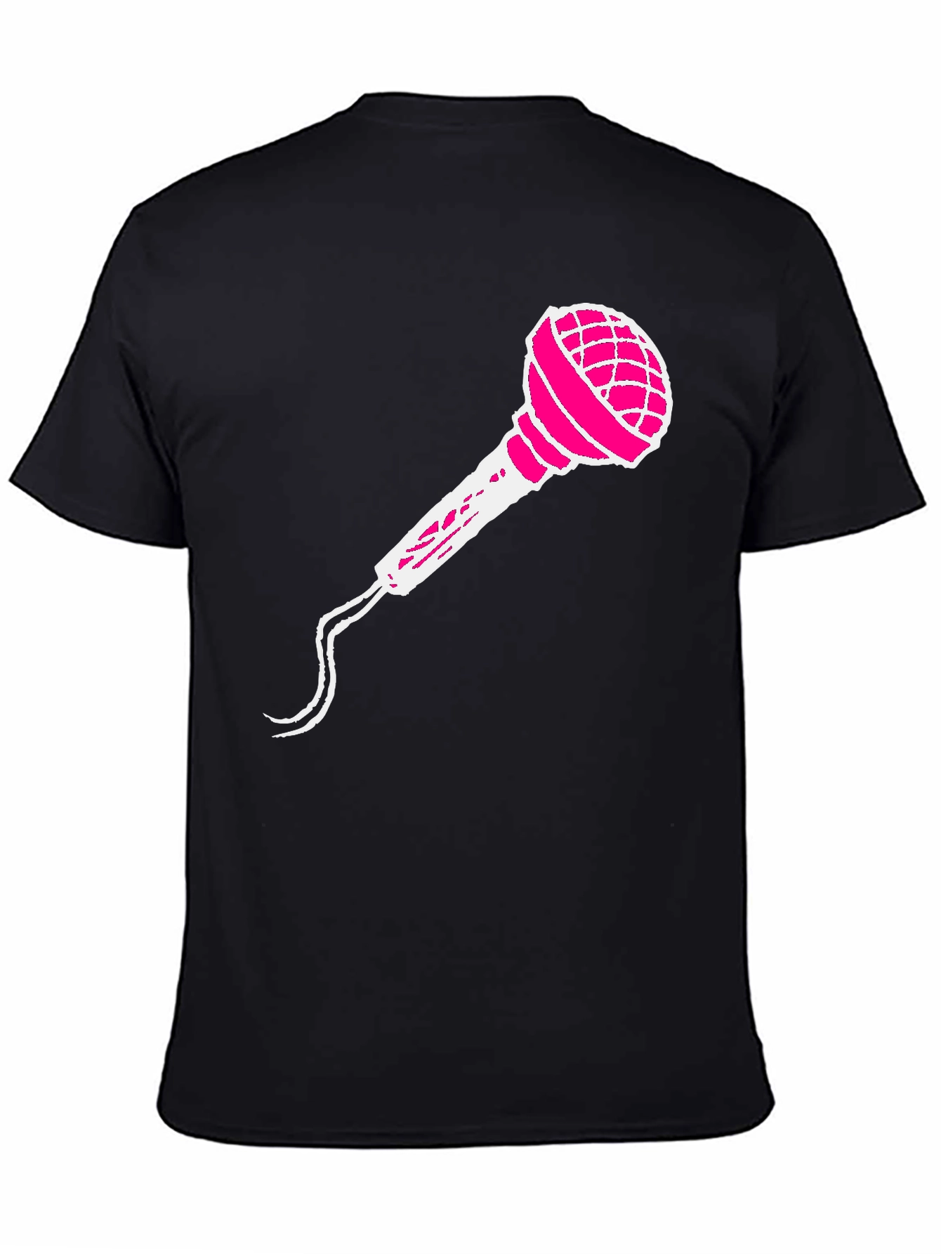 Microphone Graphic Tee - Black