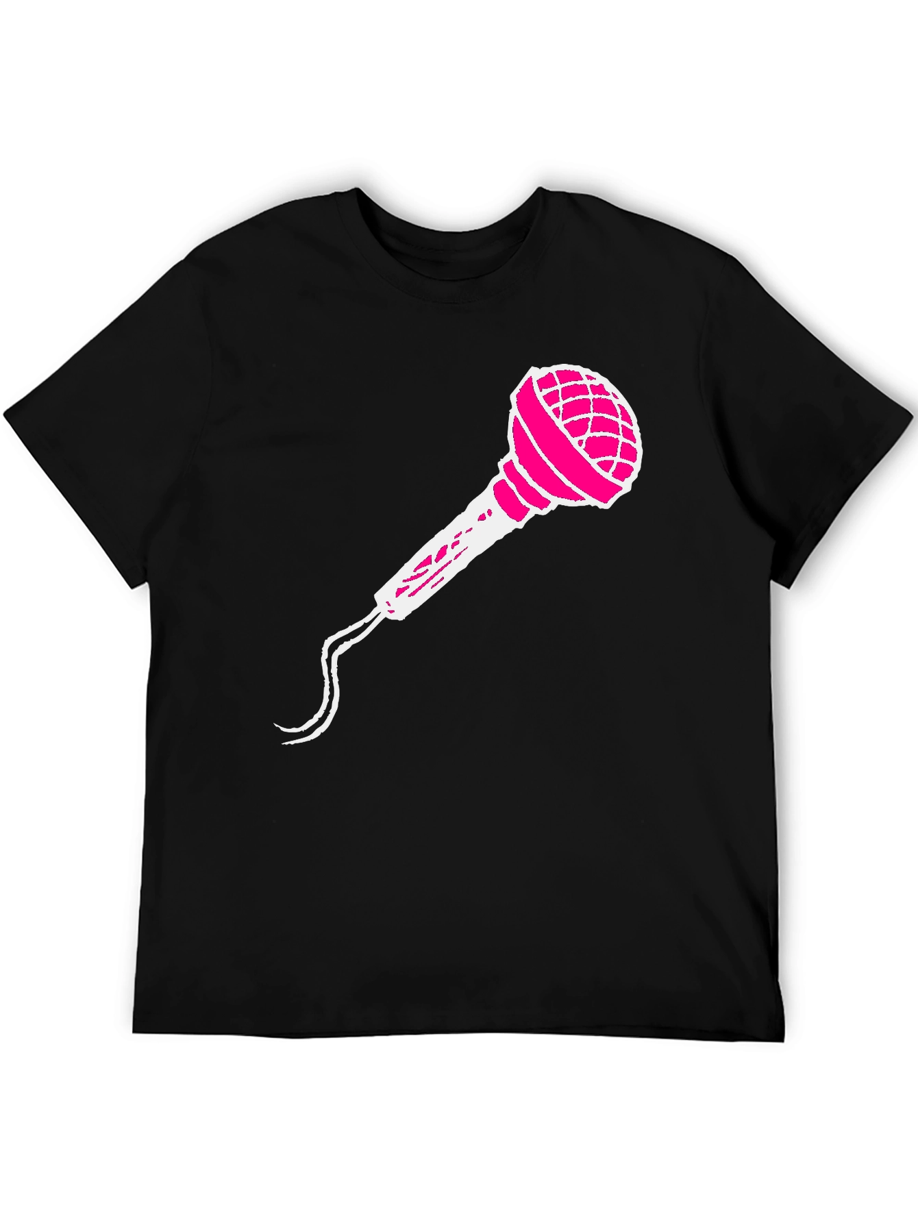 Microphone Graphic Tee - Black