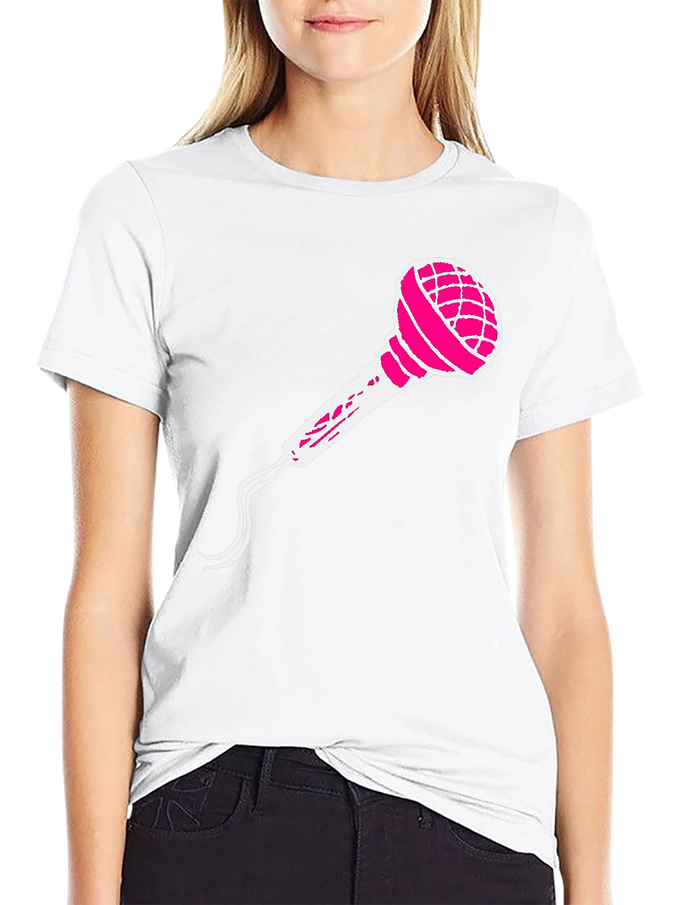 Microphone Graphic Tee - Black