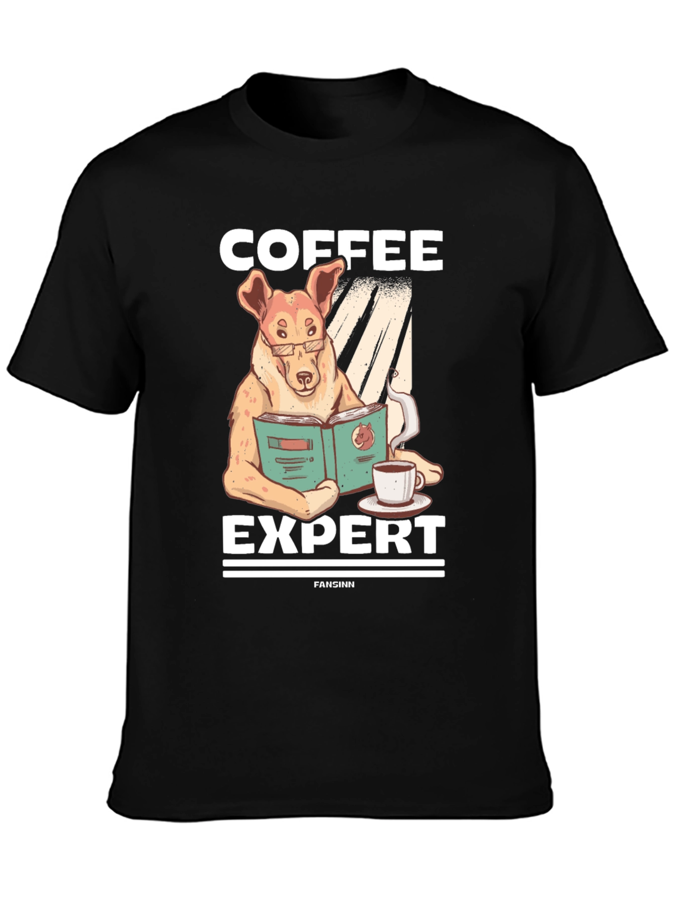 Coffee Expert Dog Graphic T-Shirt