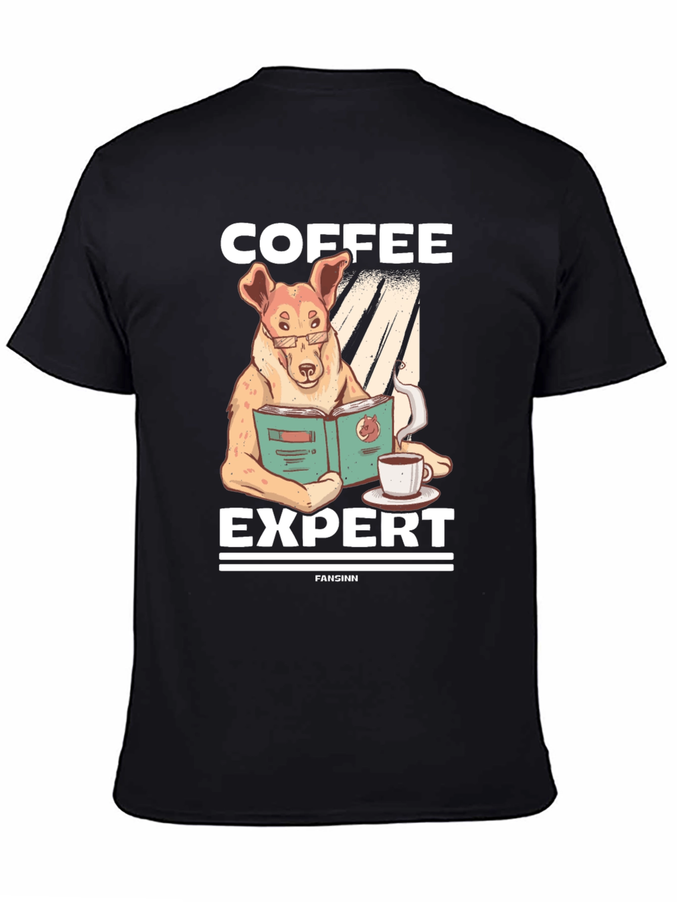 Coffee Expert Dog Graphic T-Shirt