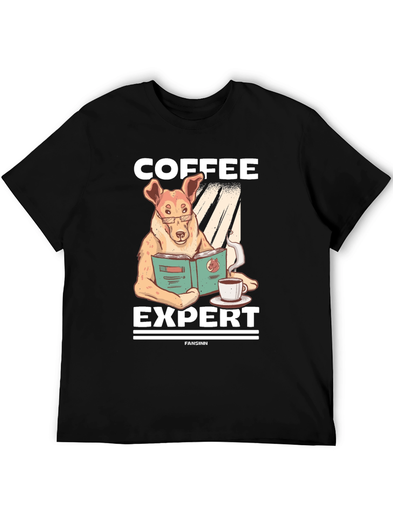 Coffee Expert Dog Graphic T-Shirt