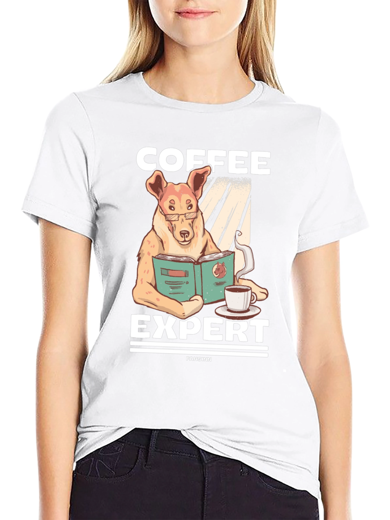 Coffee Expert Dog Graphic T-Shirt