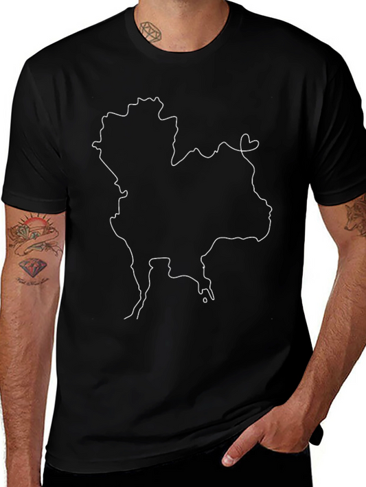 Thailand Outline Graphic Tee - Soft Black T-Shirt