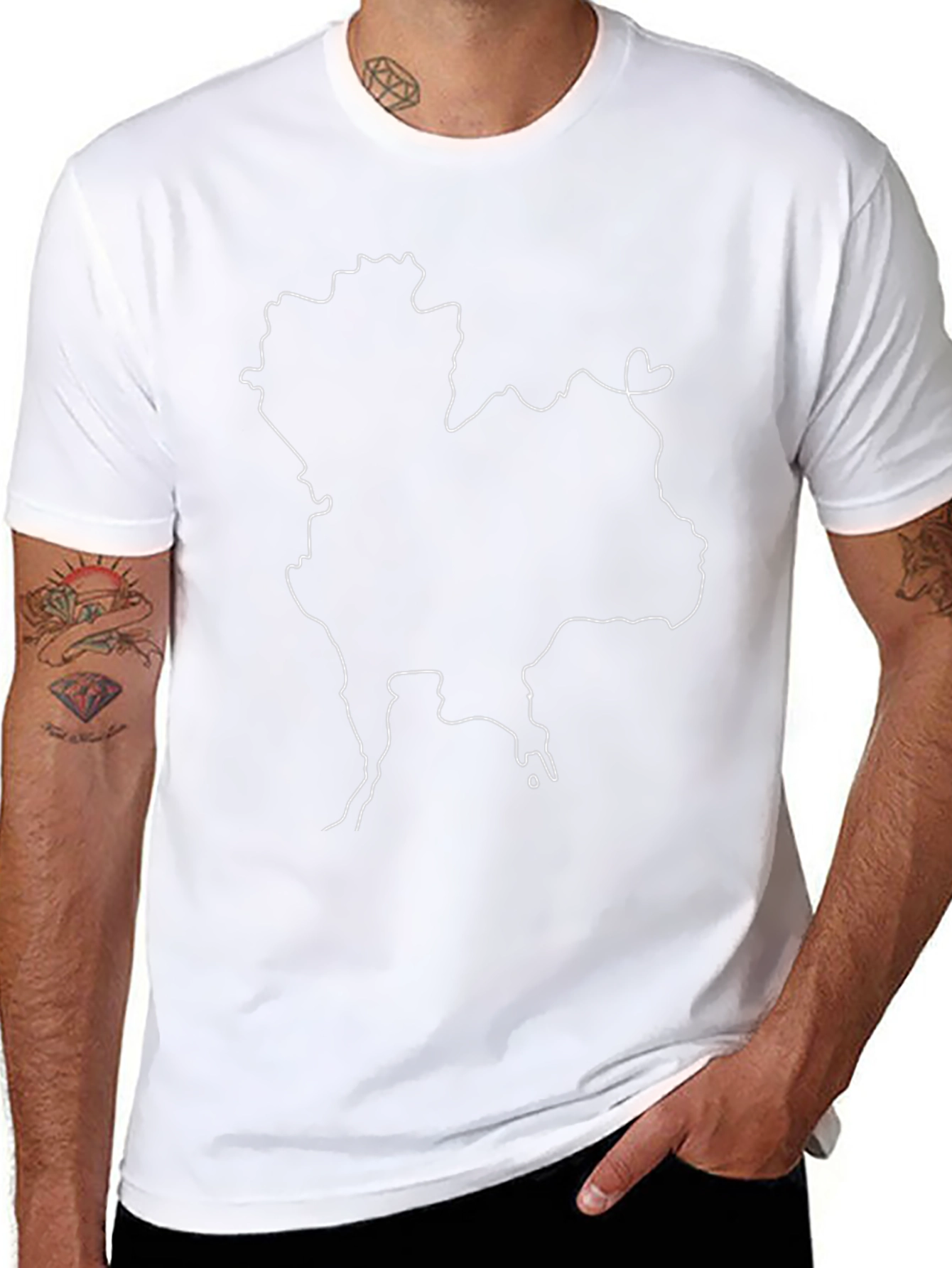 Thailand Outline Graphic Tee - Soft Black T-Shirt