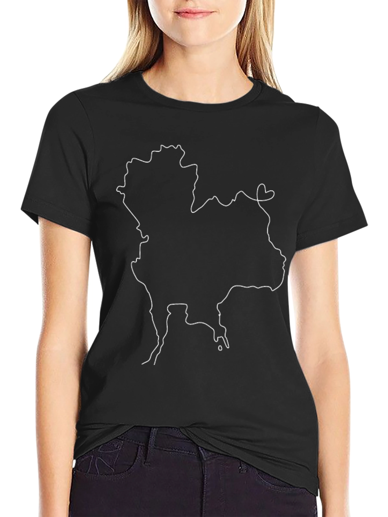 Thailand Outline Graphic Tee - Soft Black T-Shirt
