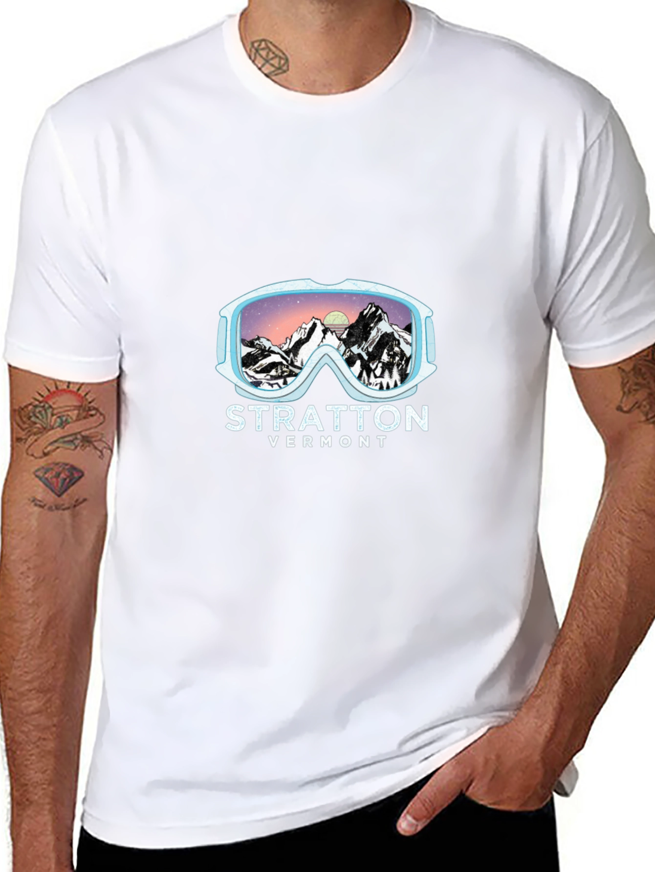 Stratton Vermont Ski Goggles Graphic T-Shirt