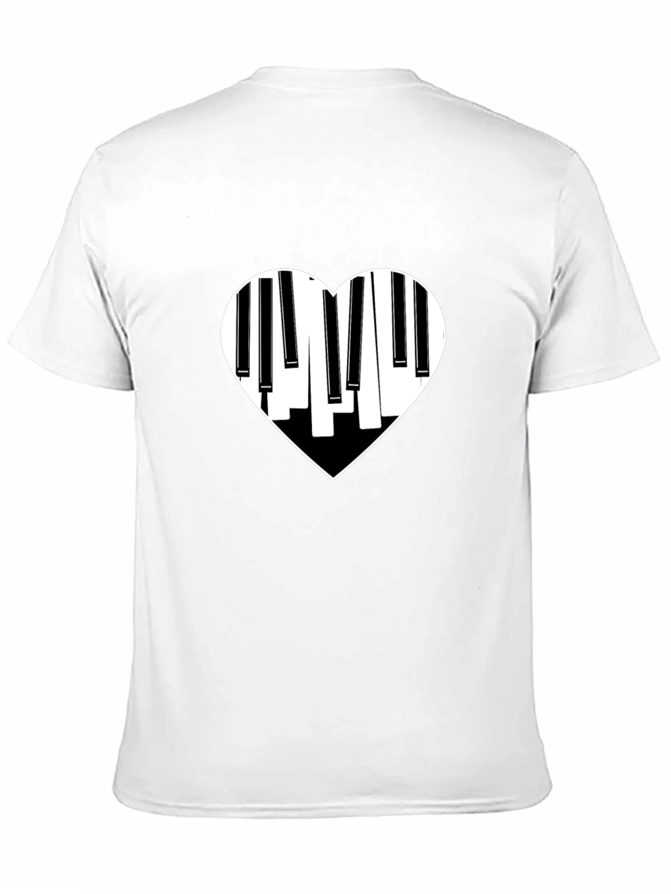 Piano Heart Graphic Tee - Black