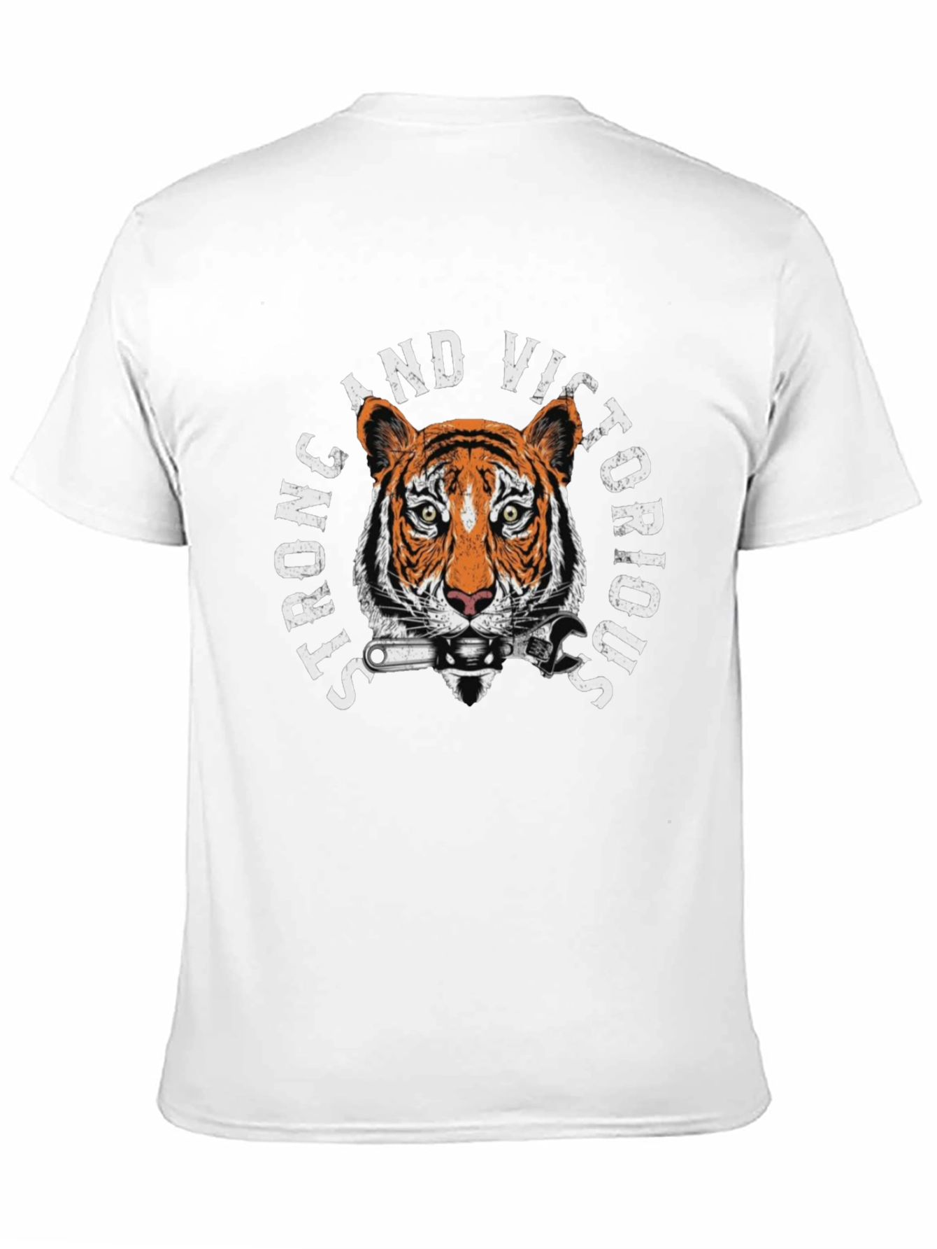 Strong & Victorious Tiger Mechanic Graphic T-Shirt