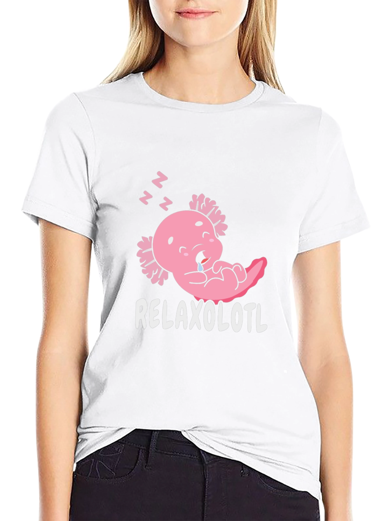 Relaxolotl T-Shirt - Cute Sleeping Axolotl Tee