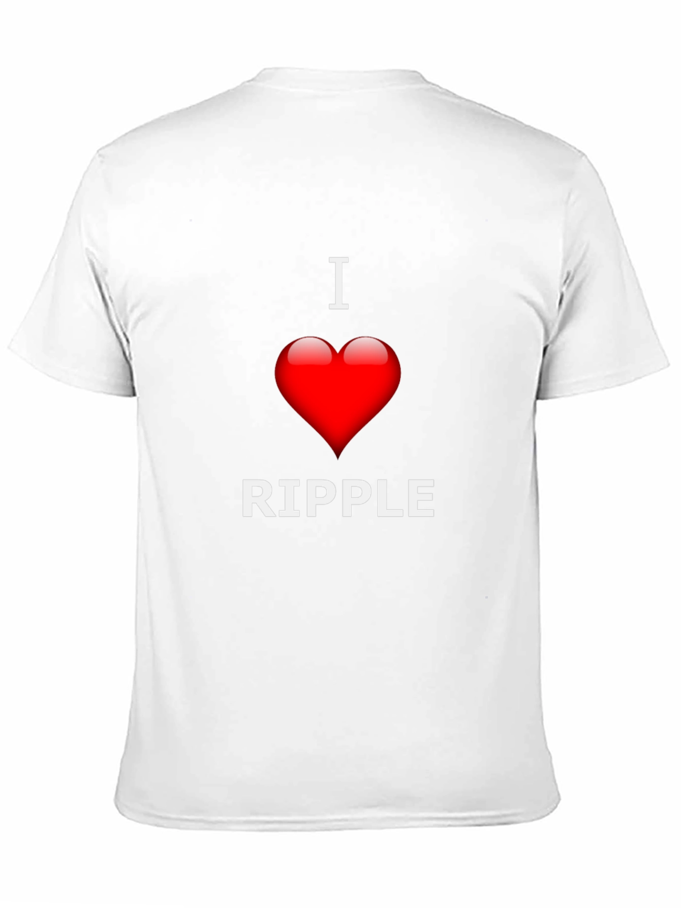 I Love Ripple Graphic T-Shirt - Black Crew Neck