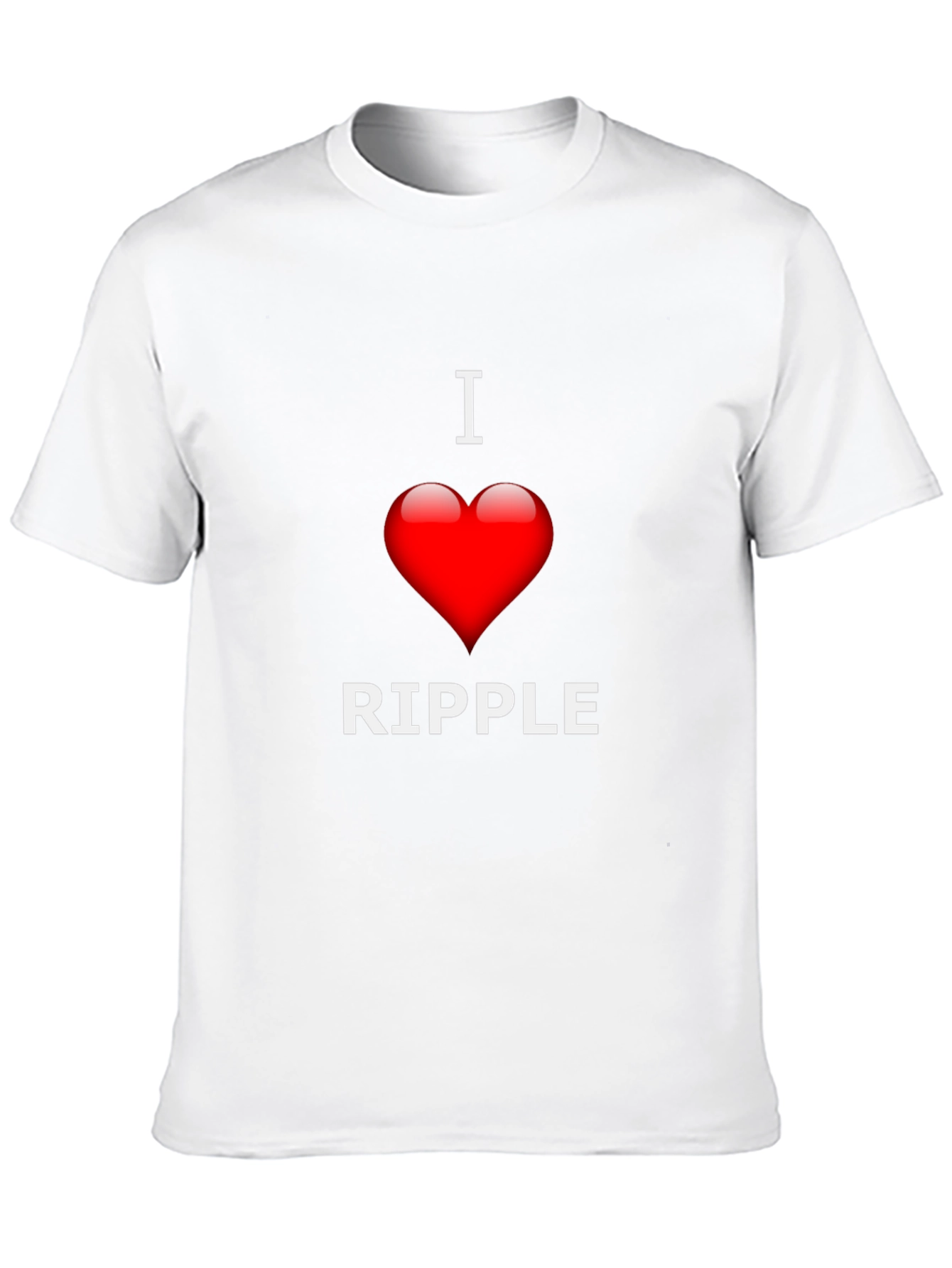 I Love Ripple Graphic T-Shirt - Black Crew Neck