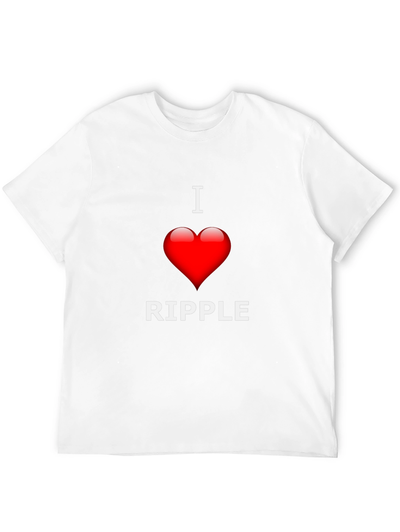 I Love Ripple Graphic T-Shirt - Black Crew Neck