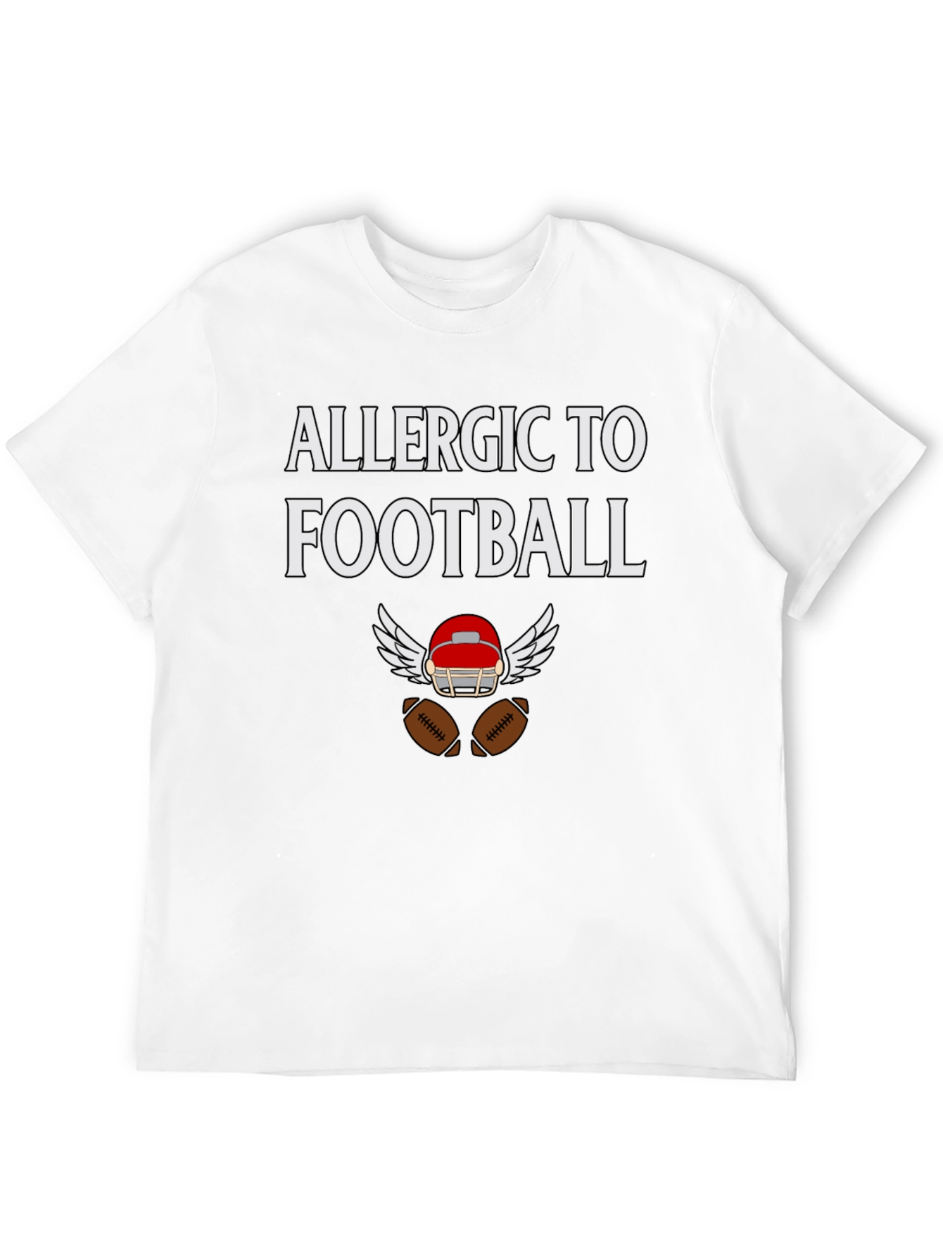 Allergic To Football T-Shirt Sports Humor