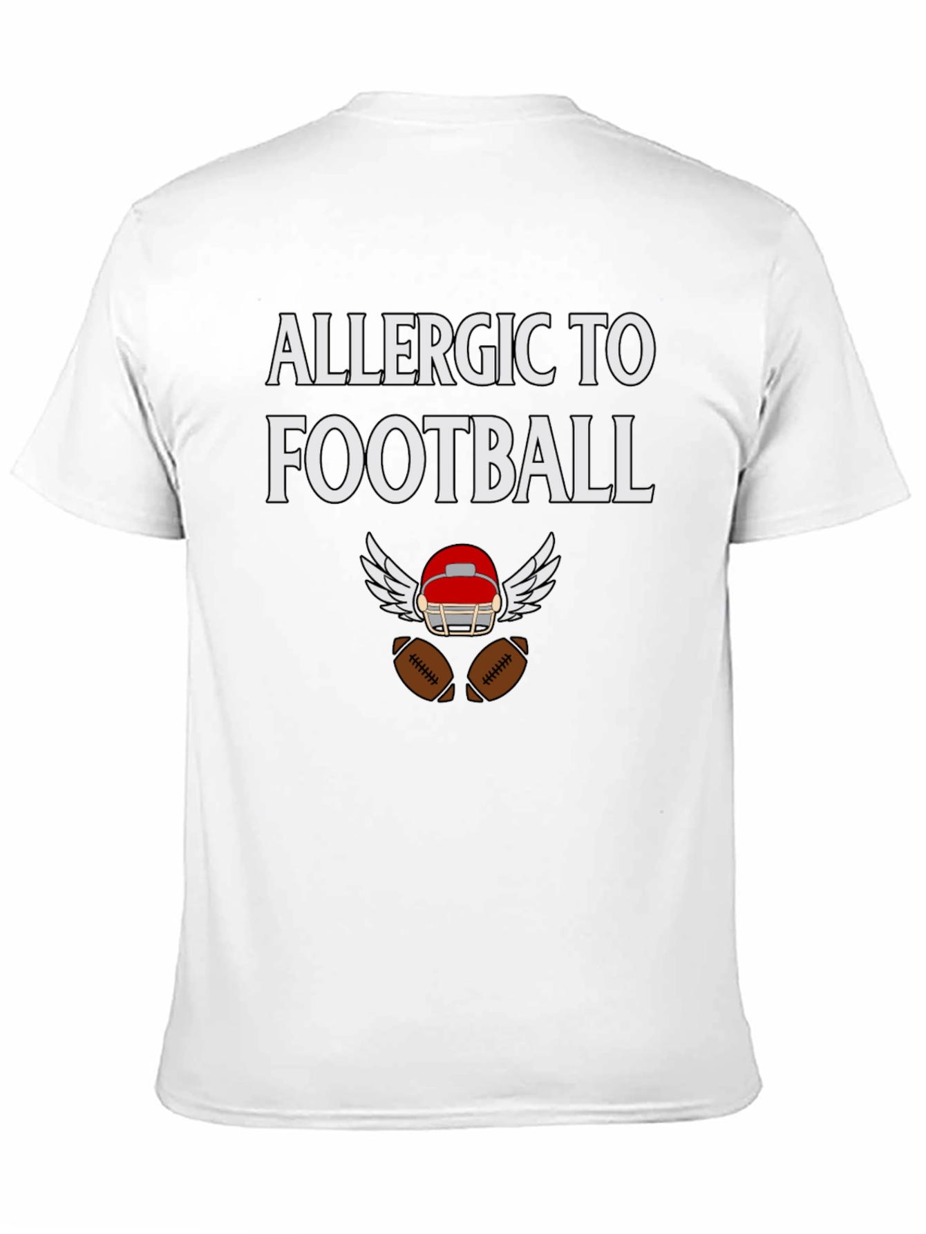 Allergic To Football T-Shirt Sports Humor
