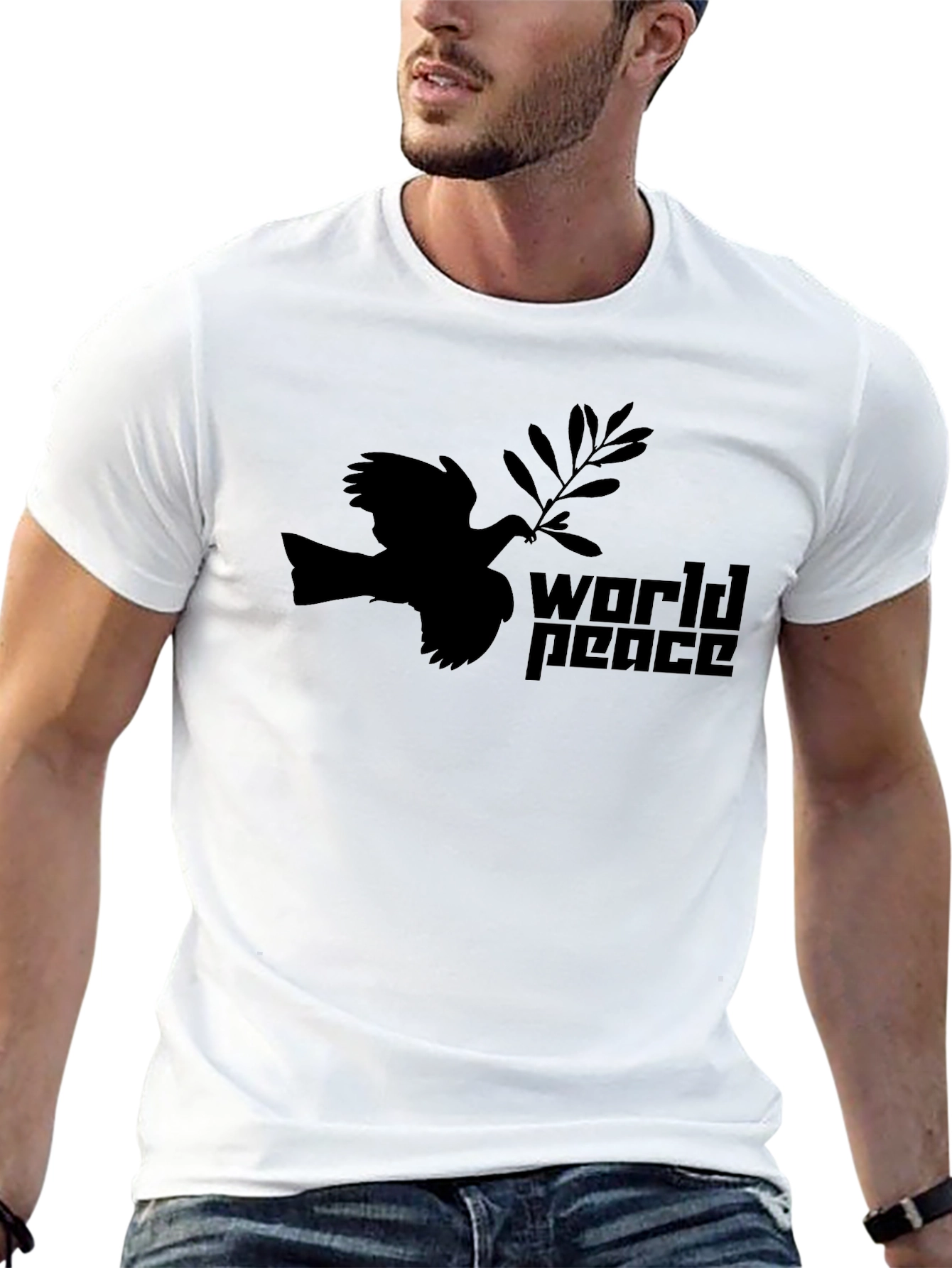 World Peace Dove Graphic Tee - Black