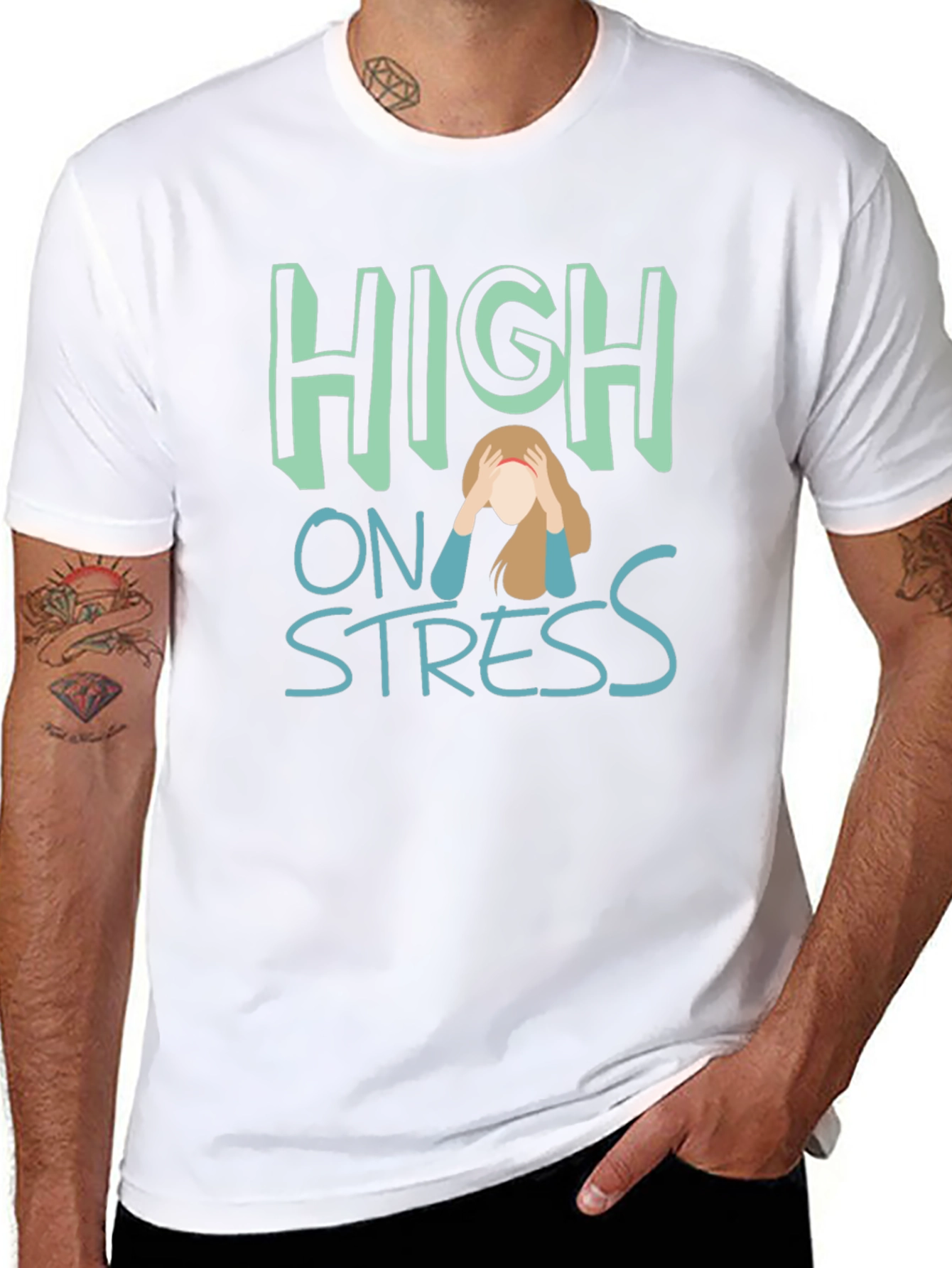 High On Stress Graphic Tee - Comfort Fit