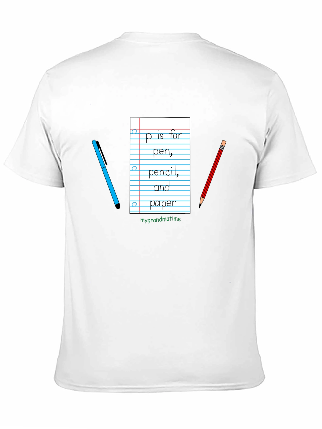 P is for Pen Pencil and Paper T-Shirt