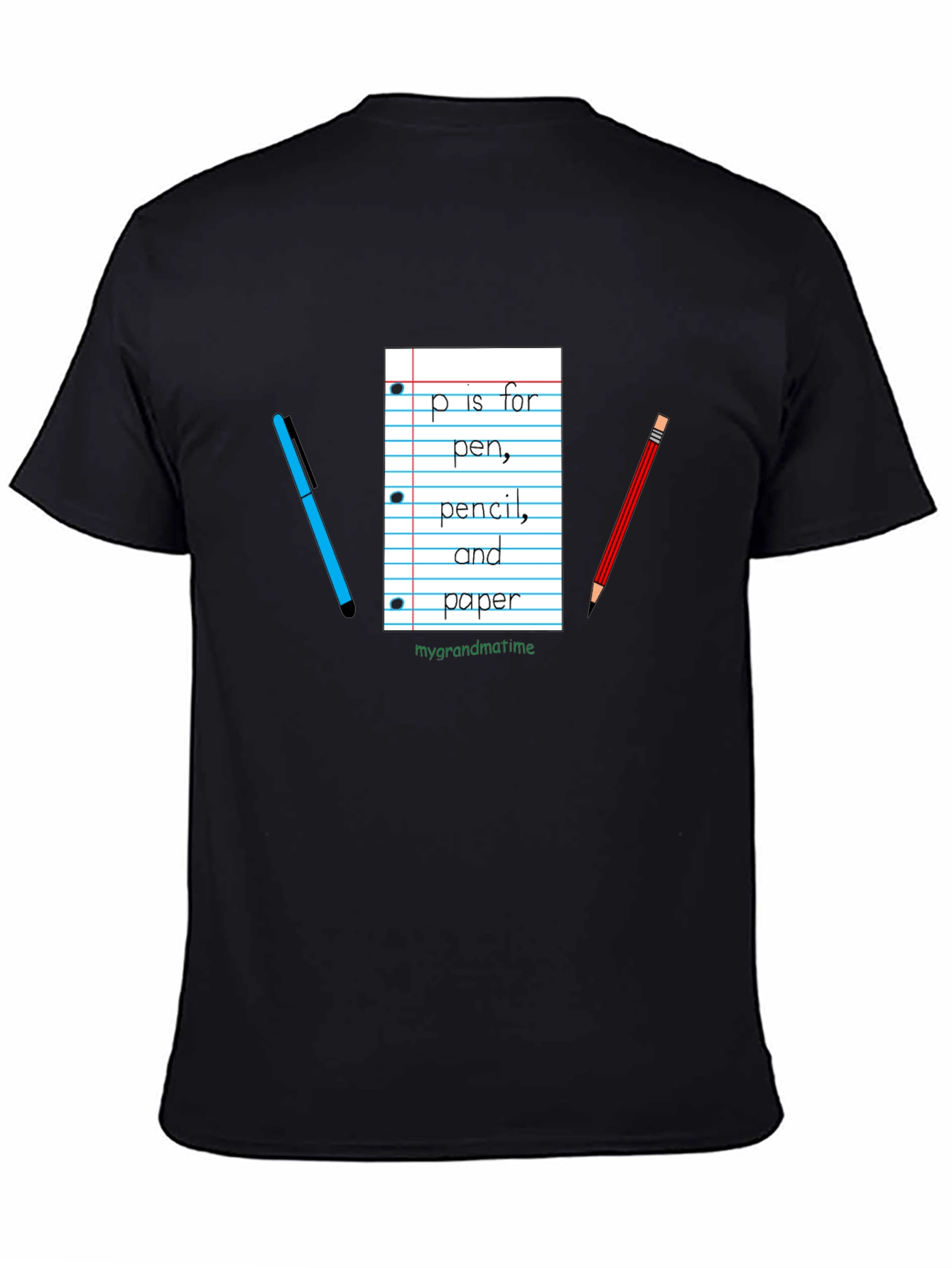 P is for Pen Pencil and Paper T-Shirt