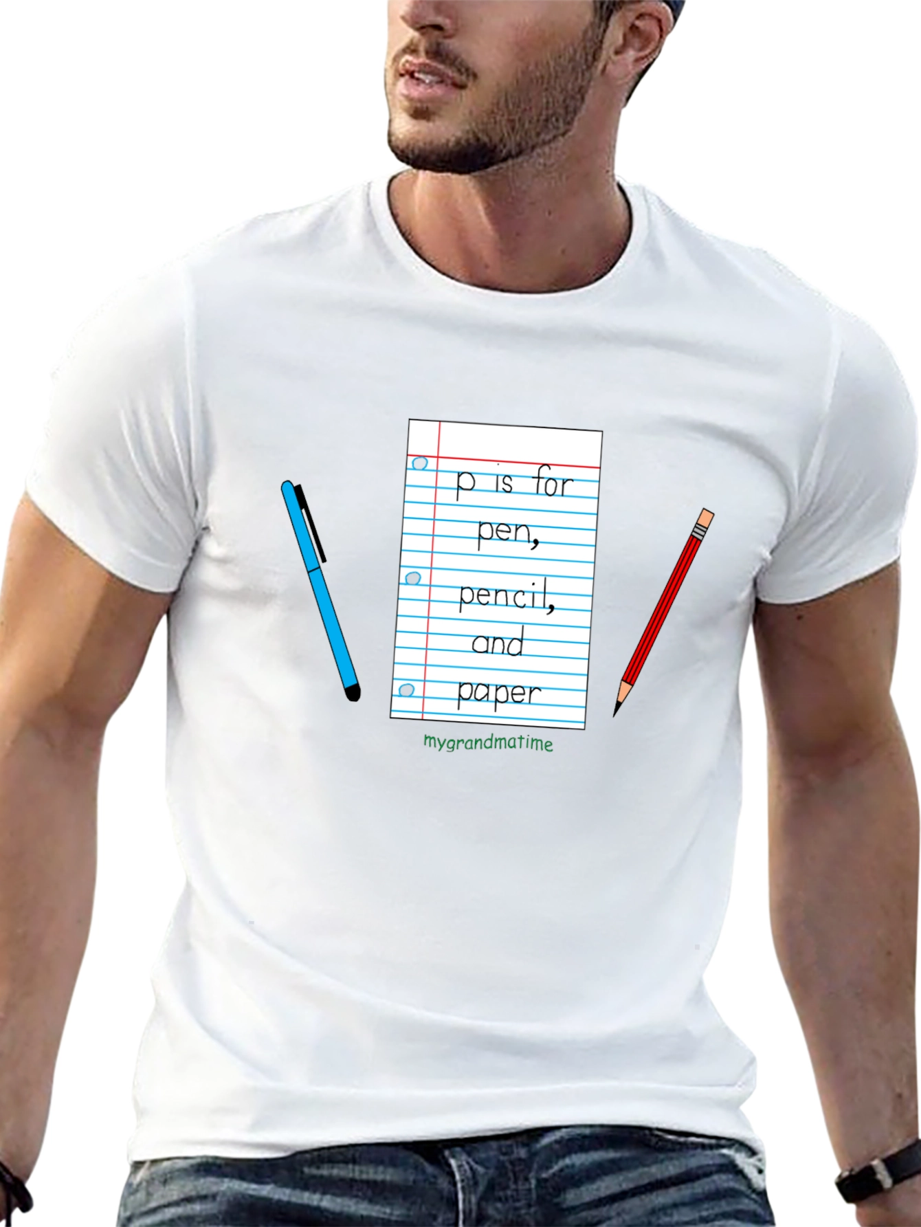 P is for Pen Pencil and Paper T-Shirt