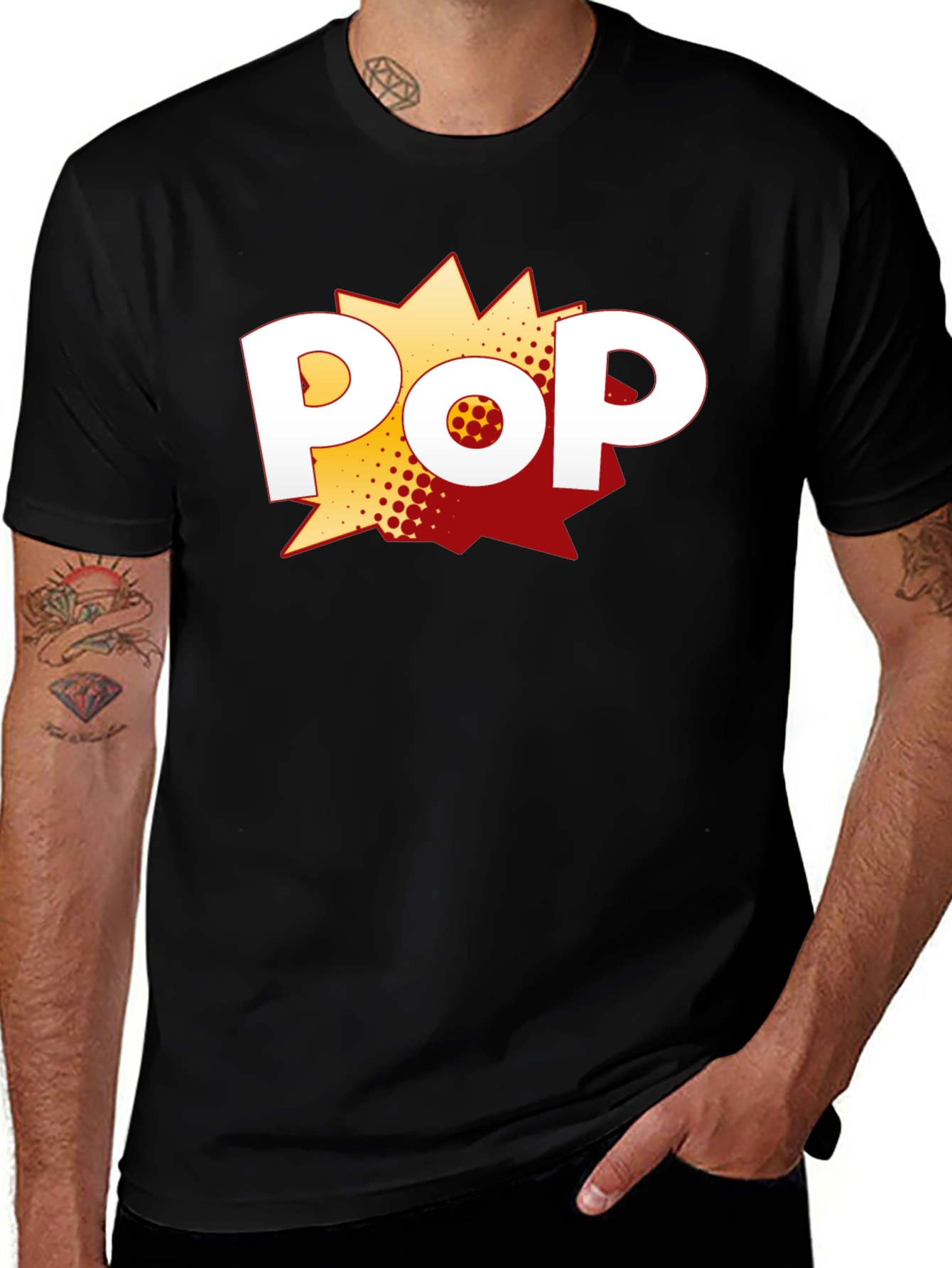 Pop Art Graphic Print T-Shirt - Classic Style