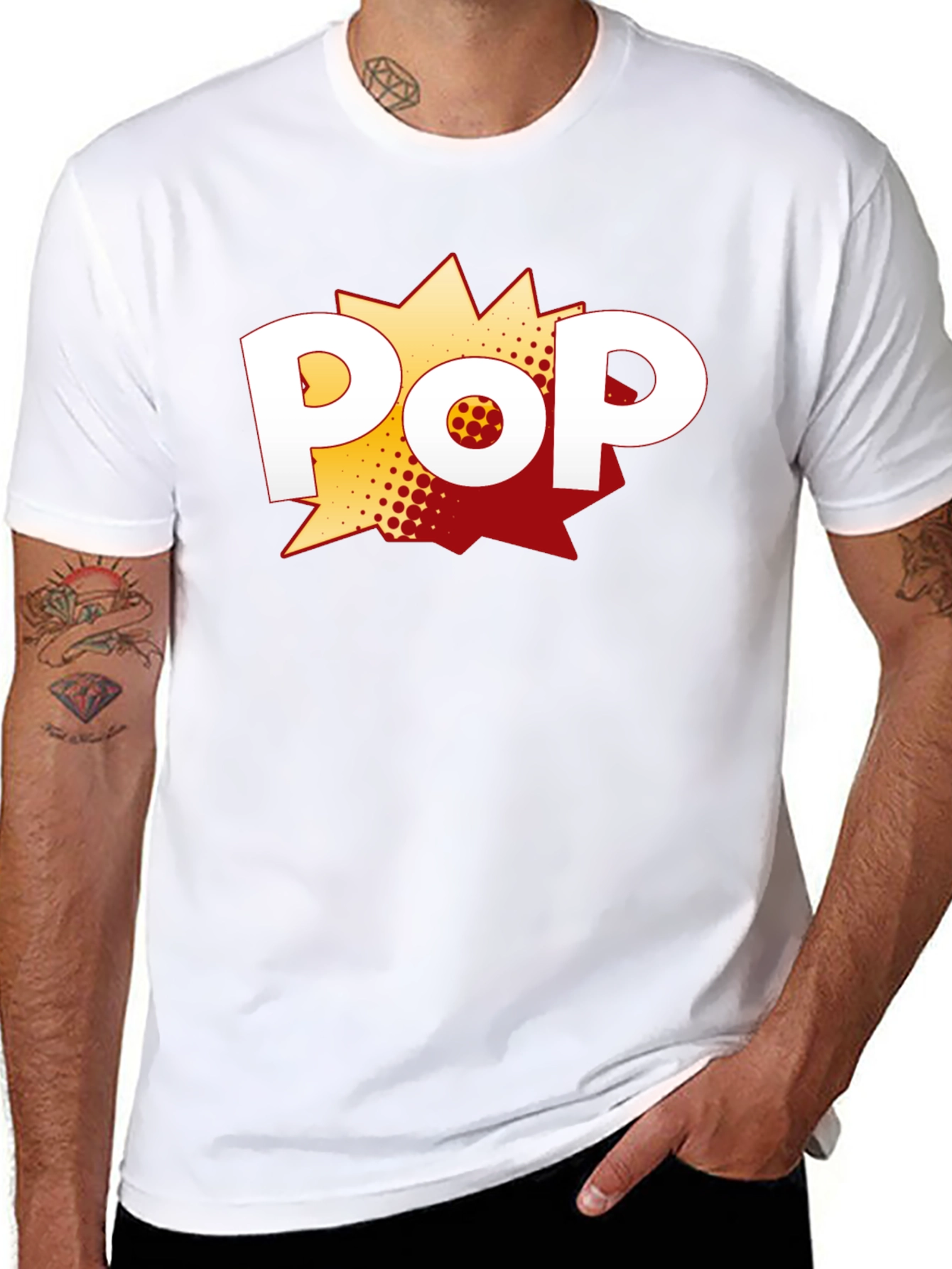 Pop Art Graphic Print T-Shirt - Classic Style