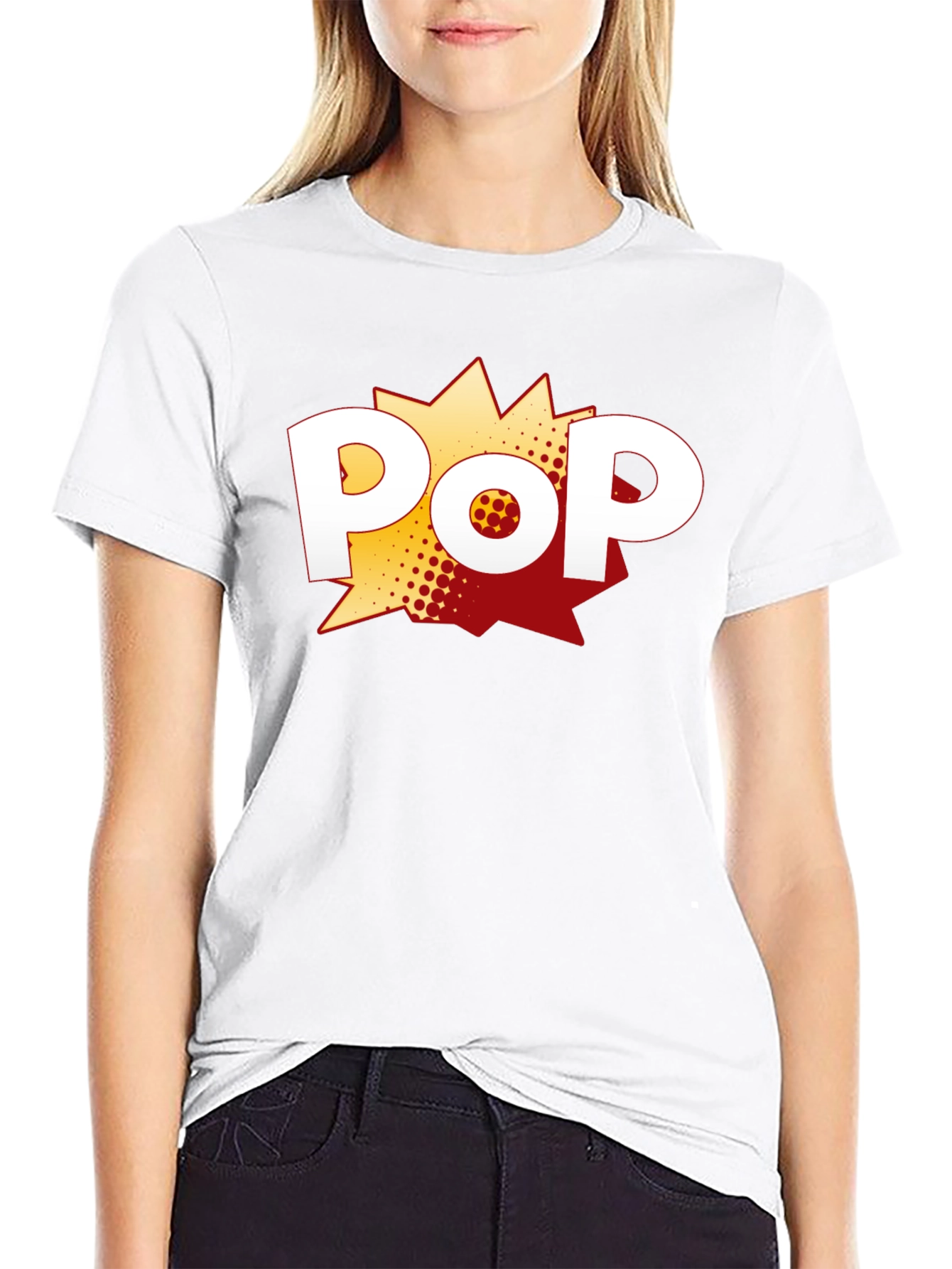 Pop Art Graphic Print T-Shirt - Classic Style