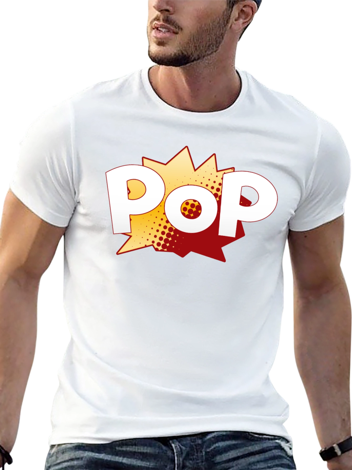 Pop Art Graphic Print T-Shirt - Classic Style
